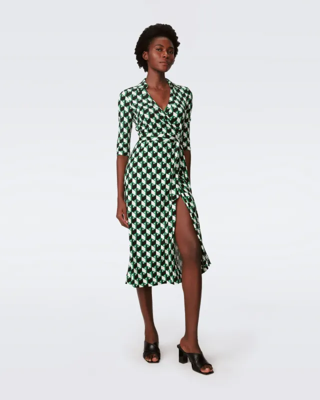 Abigail Silk Jersey Midi Wrap Dress sold by Diane Von Furstenberg