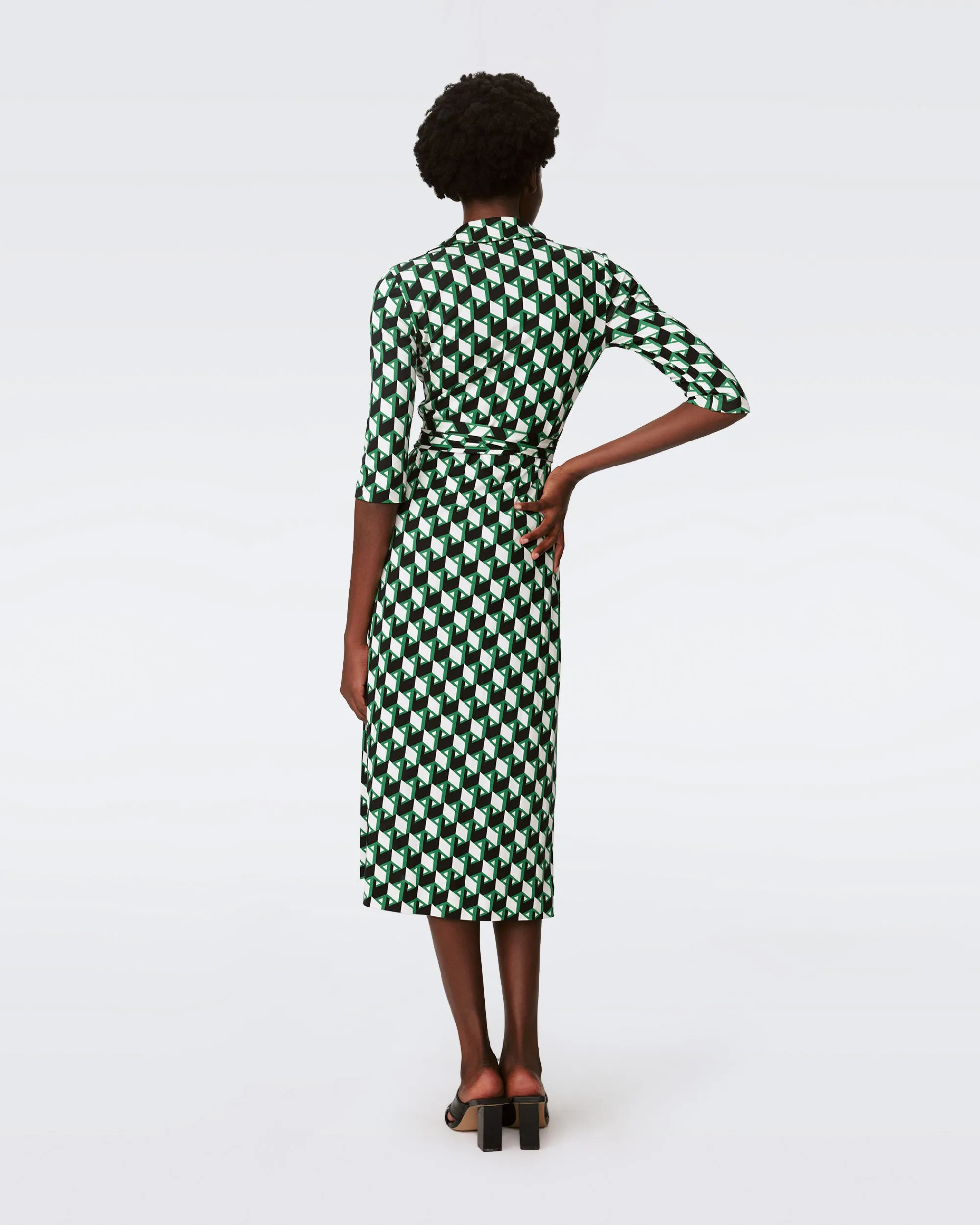 Abigail Silk Jersey Midi Wrap Dress sold by Diane Von Furstenberg product image thumbnail 3