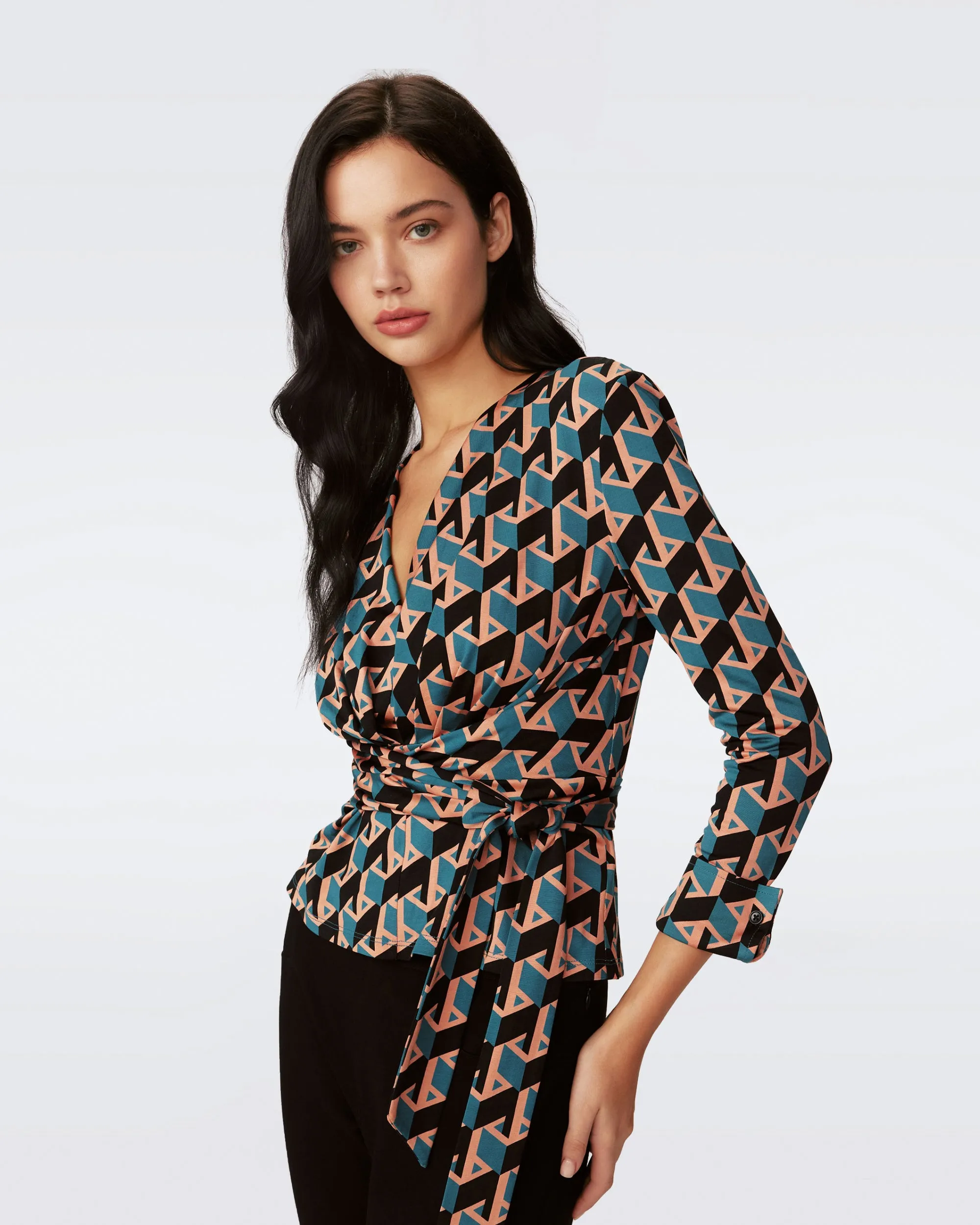 Rachael Long Sleeve Top sold by Diane Von Furstenberg product image thumbnail 2