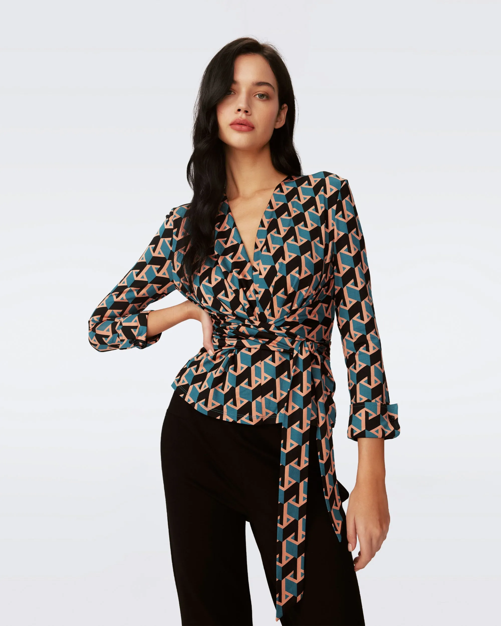 Rachael Long Sleeve Top sold by Diane Von Furstenberg