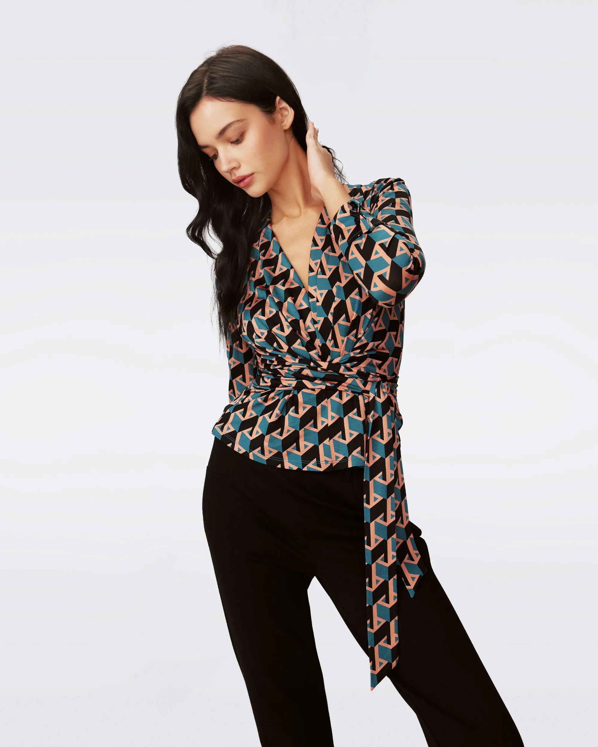 Rachael Long Sleeve Top sold by Diane Von Furstenberg product image thumbnail 5