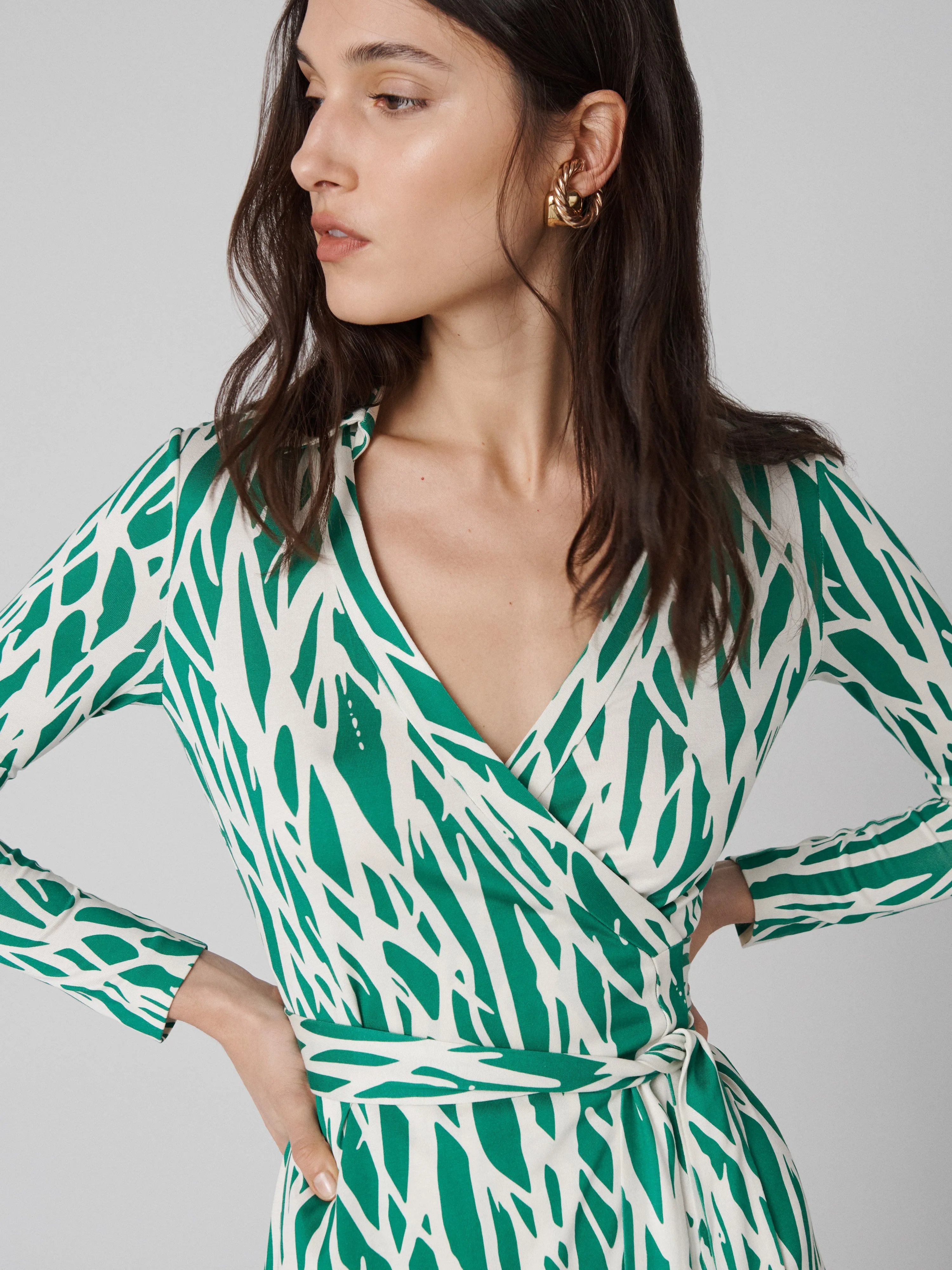 Jeanne Silk Jersey Wrap Dress sold by Diane Von Furstenberg product image thumbnail 2