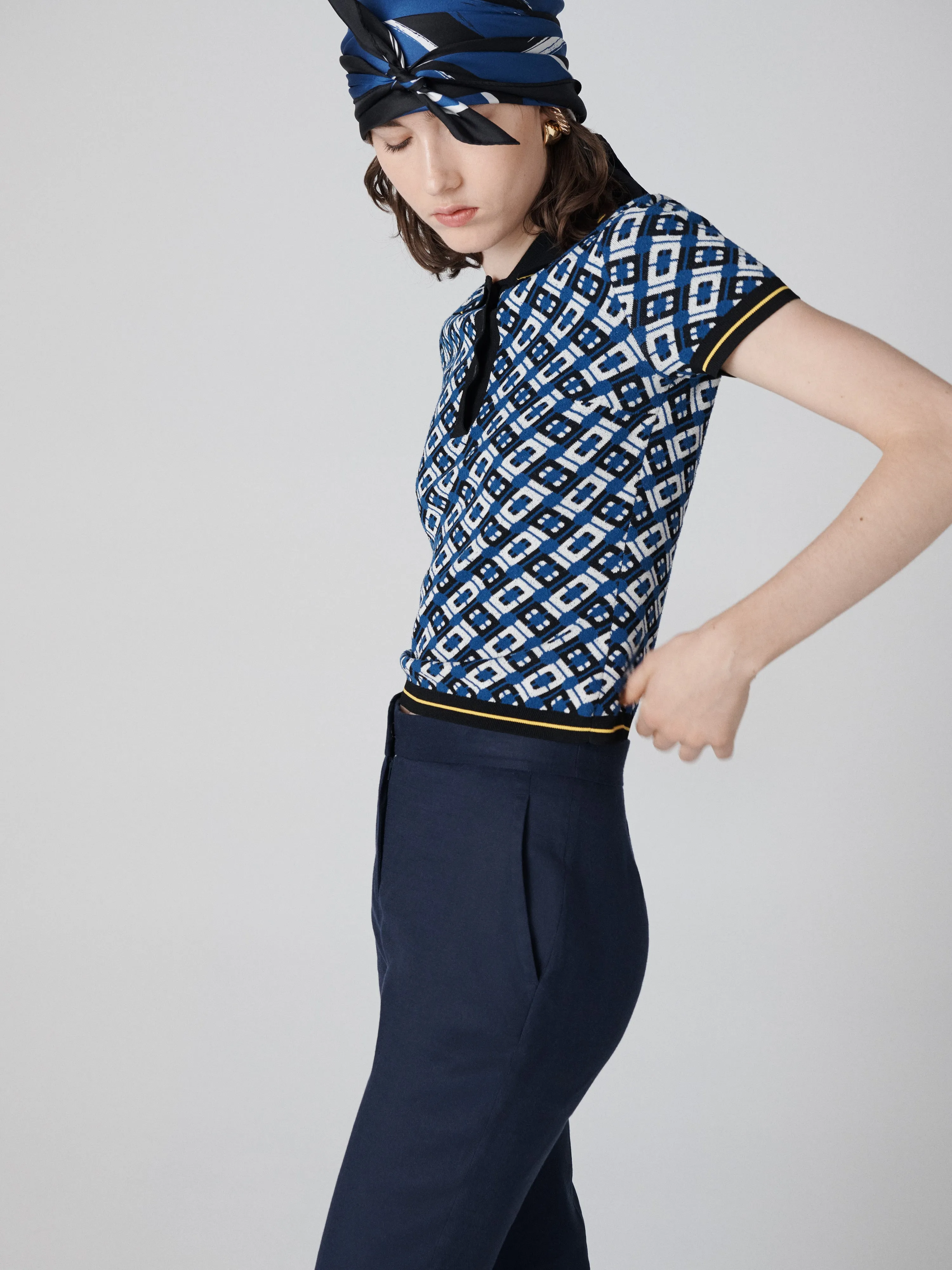 Serena Knit Jacquard Top sold by Diane Von Furstenberg product image thumbnail 4