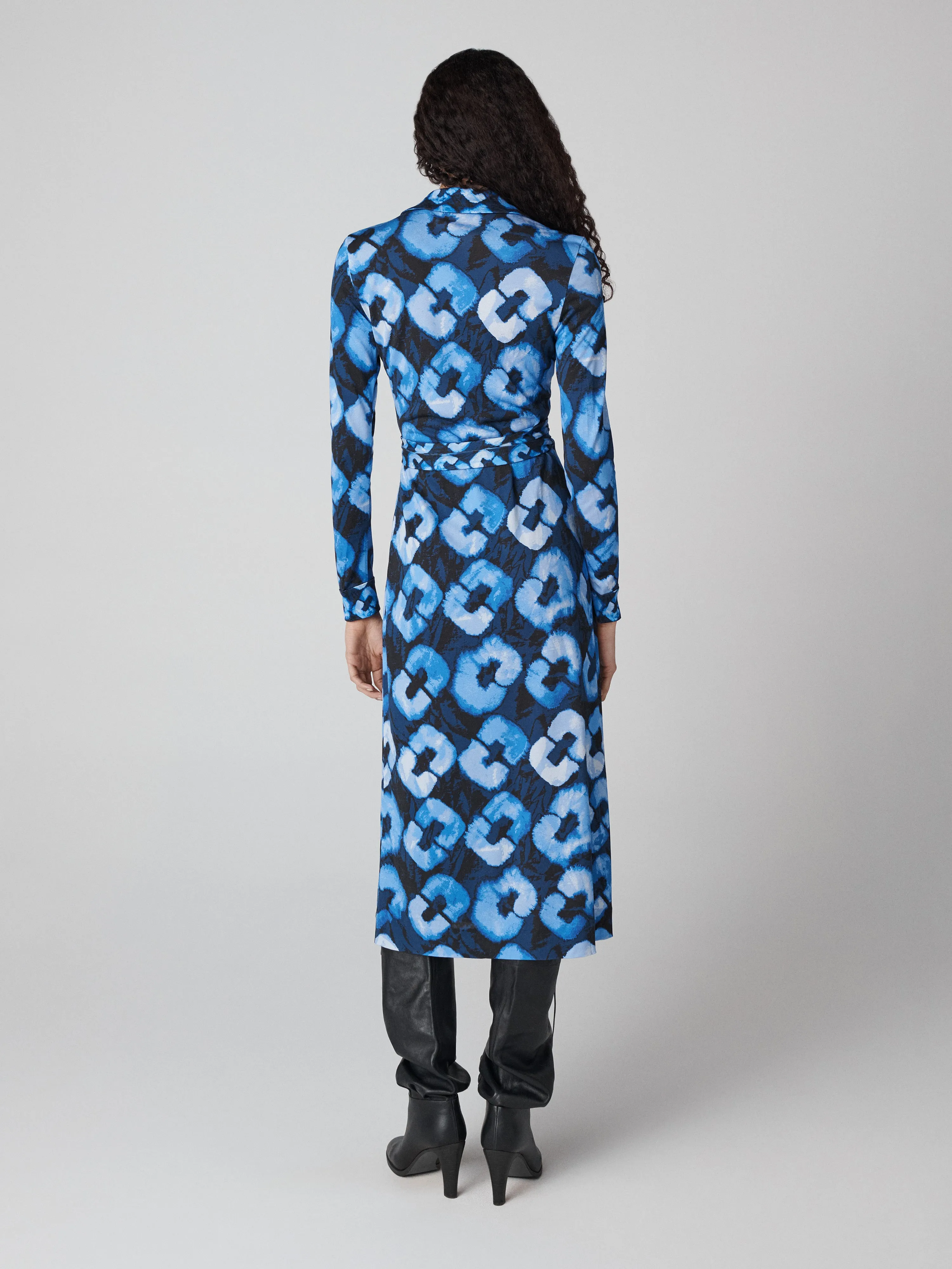 Abigail Silk Jersey Midi Wrap Dress sold by Diane Von Furstenberg product image thumbnail 3