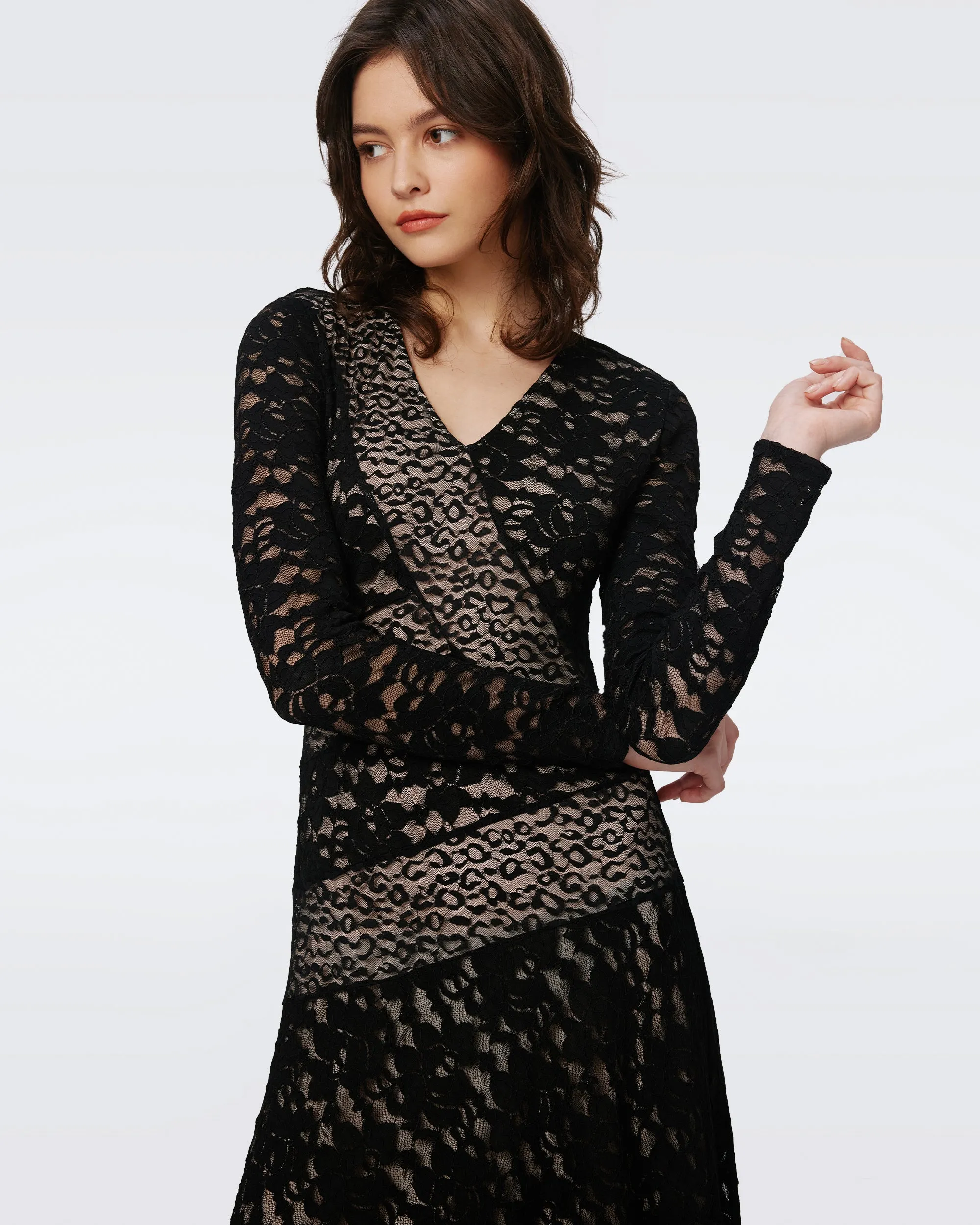 DVF PARK DRESS in BLACK sold by Diane Von Furstenberg product image thumbnail 5