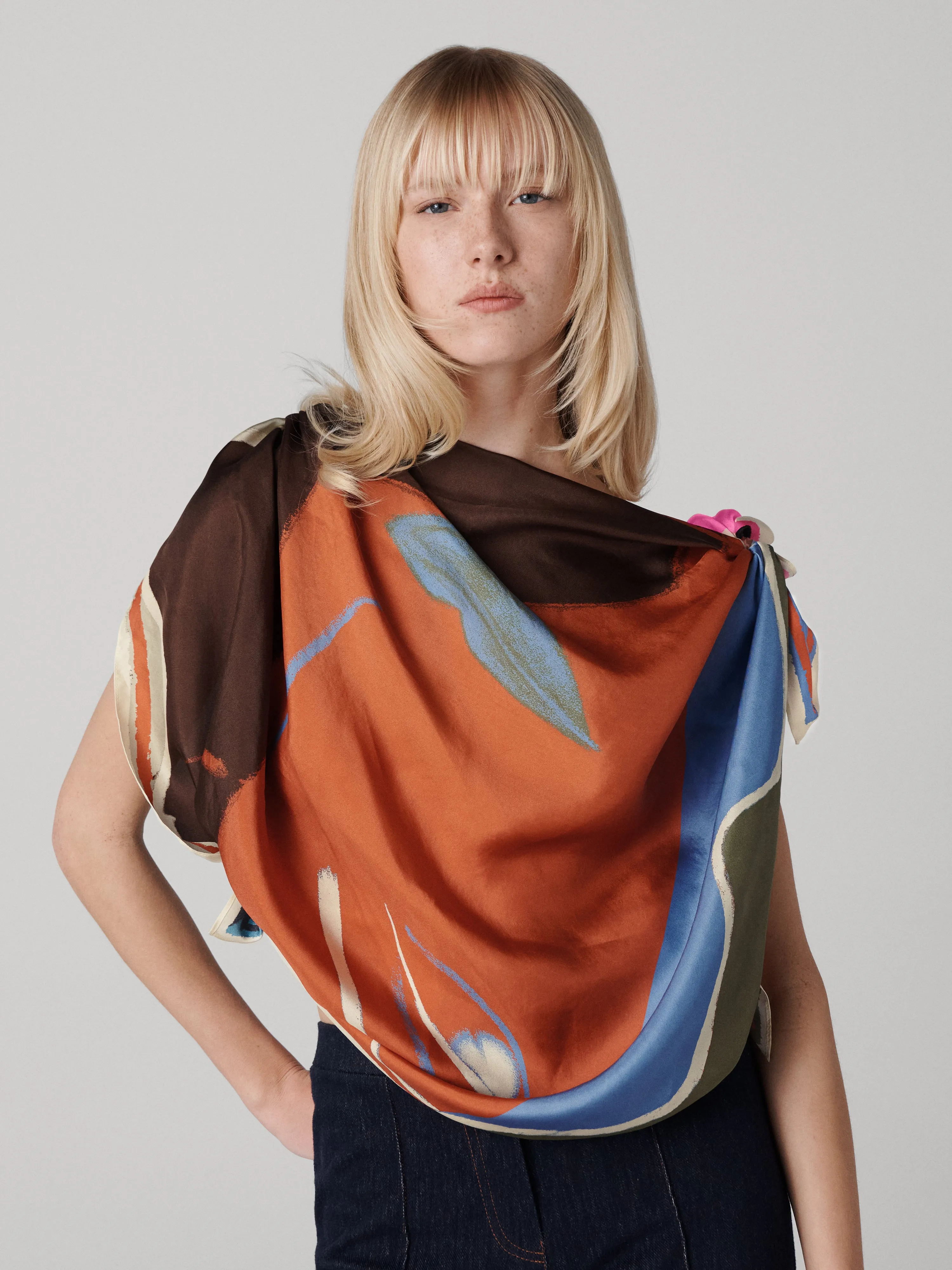 Flag Silk Scarf sold by Diane Von Furstenberg product image thumbnail 3