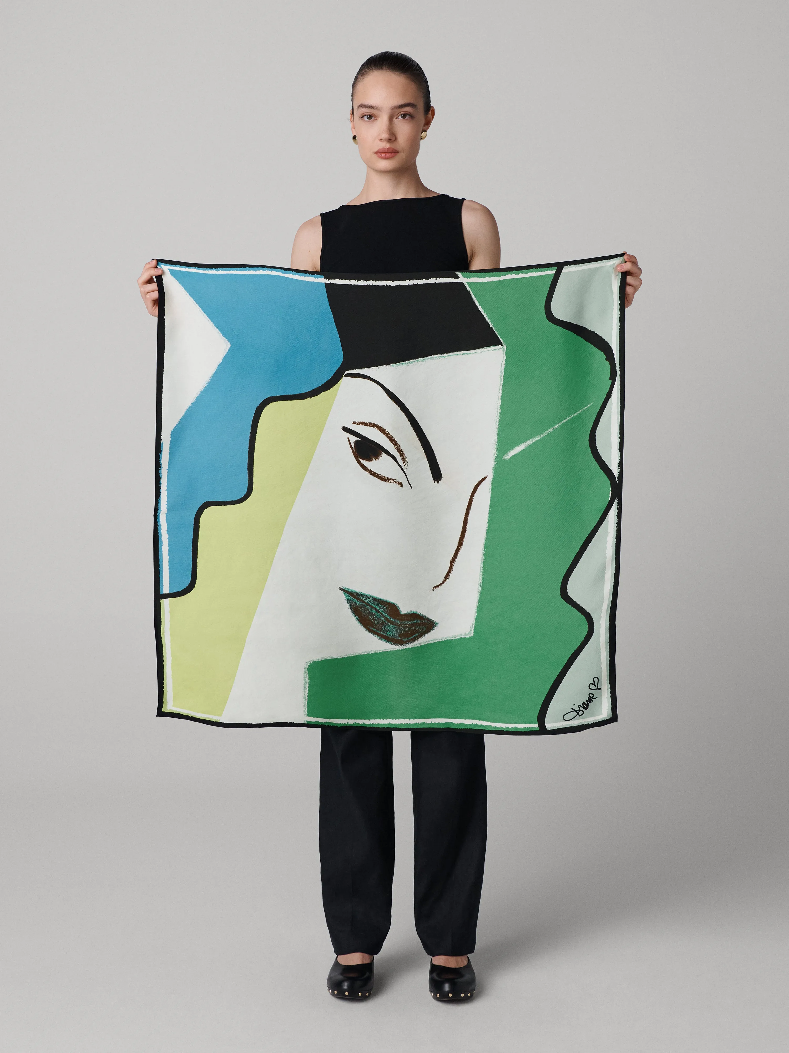 Flag Silk Scarf sold by Diane Von Furstenberg
