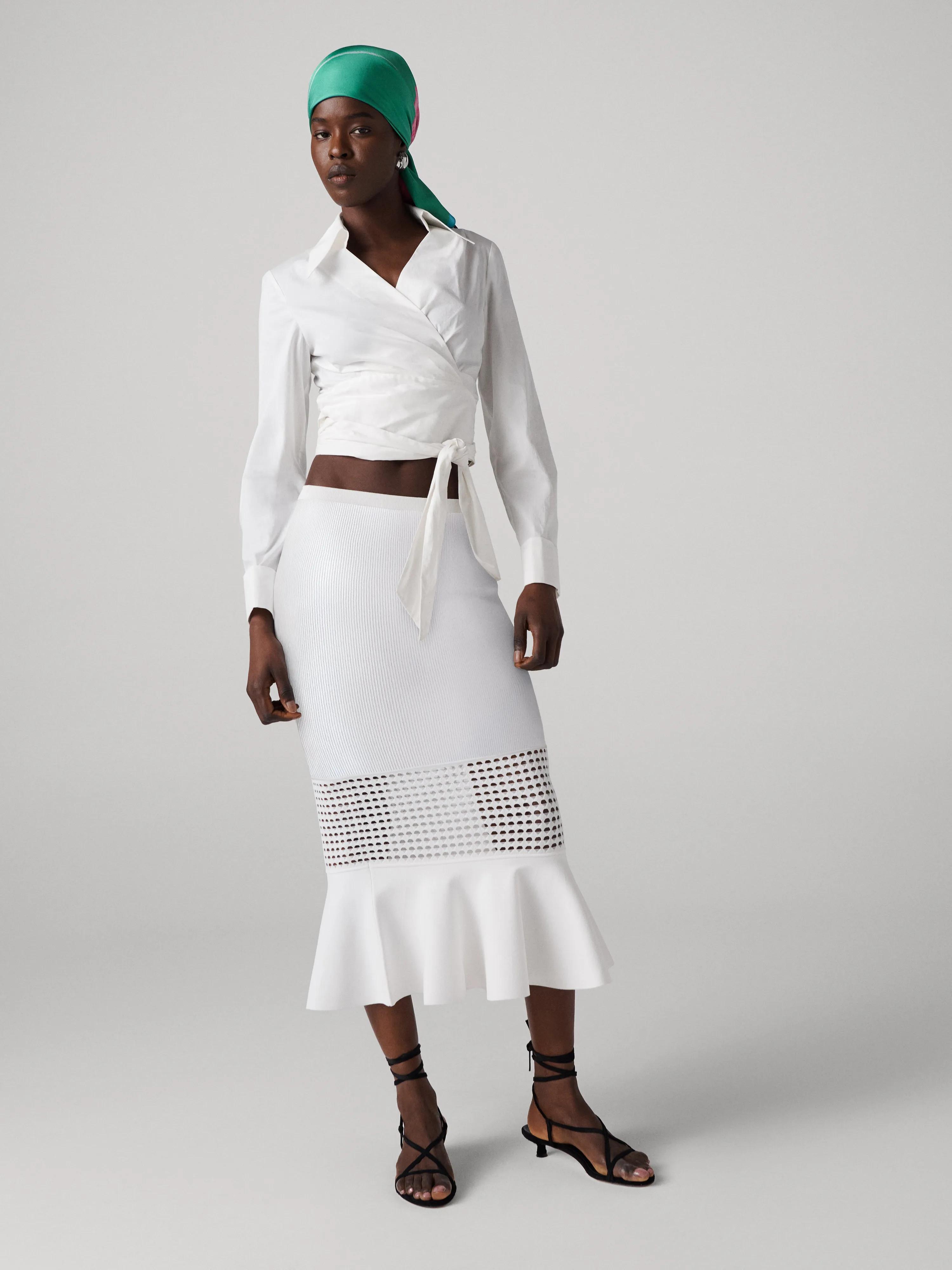 Georgia Eyelet Knit Skirt sold by Diane Von Furstenberg product image thumbnail 4