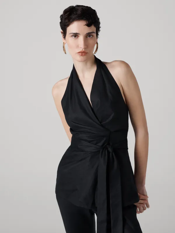 Alyssa Halter Wrap Top sold by Diane Von Furstenberg