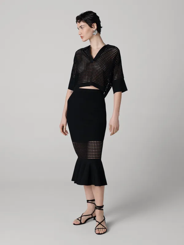 Harper Polo Knit Top made by Diane Von Furstenberg