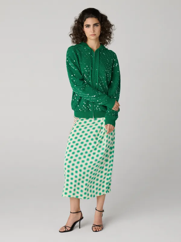 Marco Wool Sequin Hoodie sold by Diane Von Furstenberg