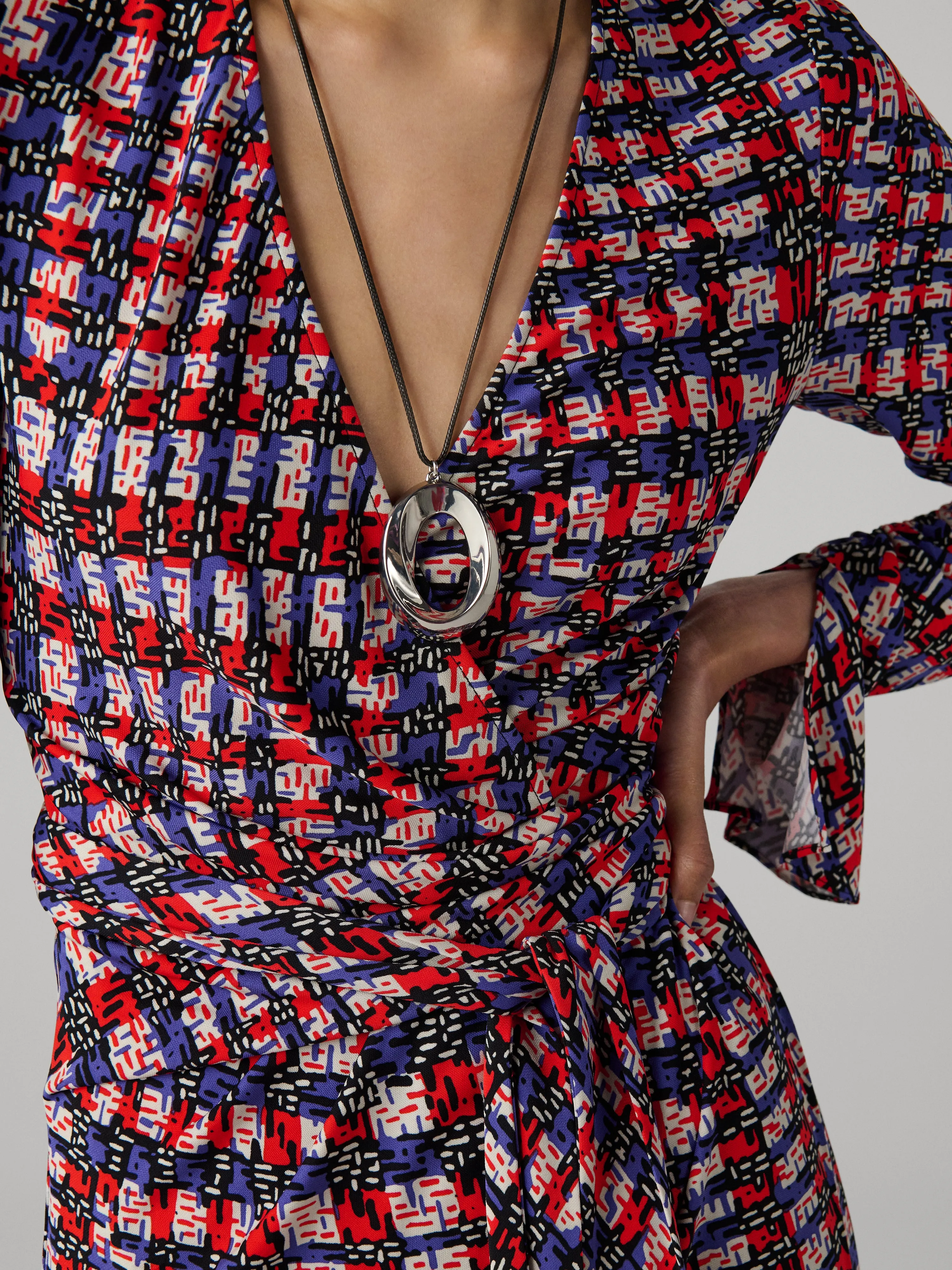 Paisley Long Sleeve Dress sold by Diane Von Furstenberg product image thumbnail 2