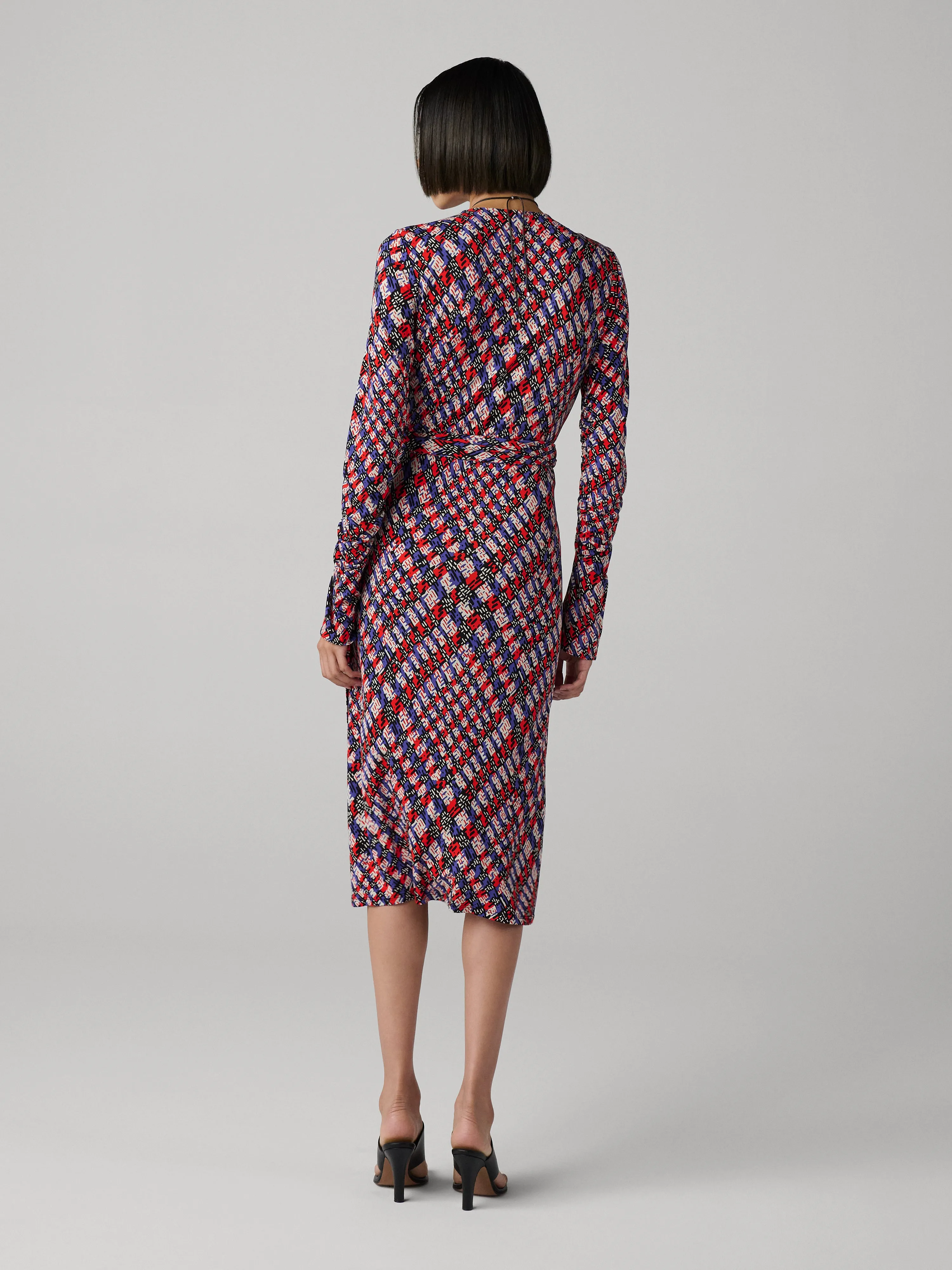 Paisley Long Sleeve Dress sold by Diane Von Furstenberg product image thumbnail 3