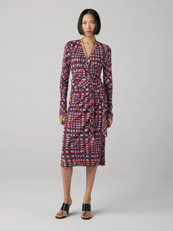 Paisley Long Sleeve Dress sold by Diane Von Furstenberg