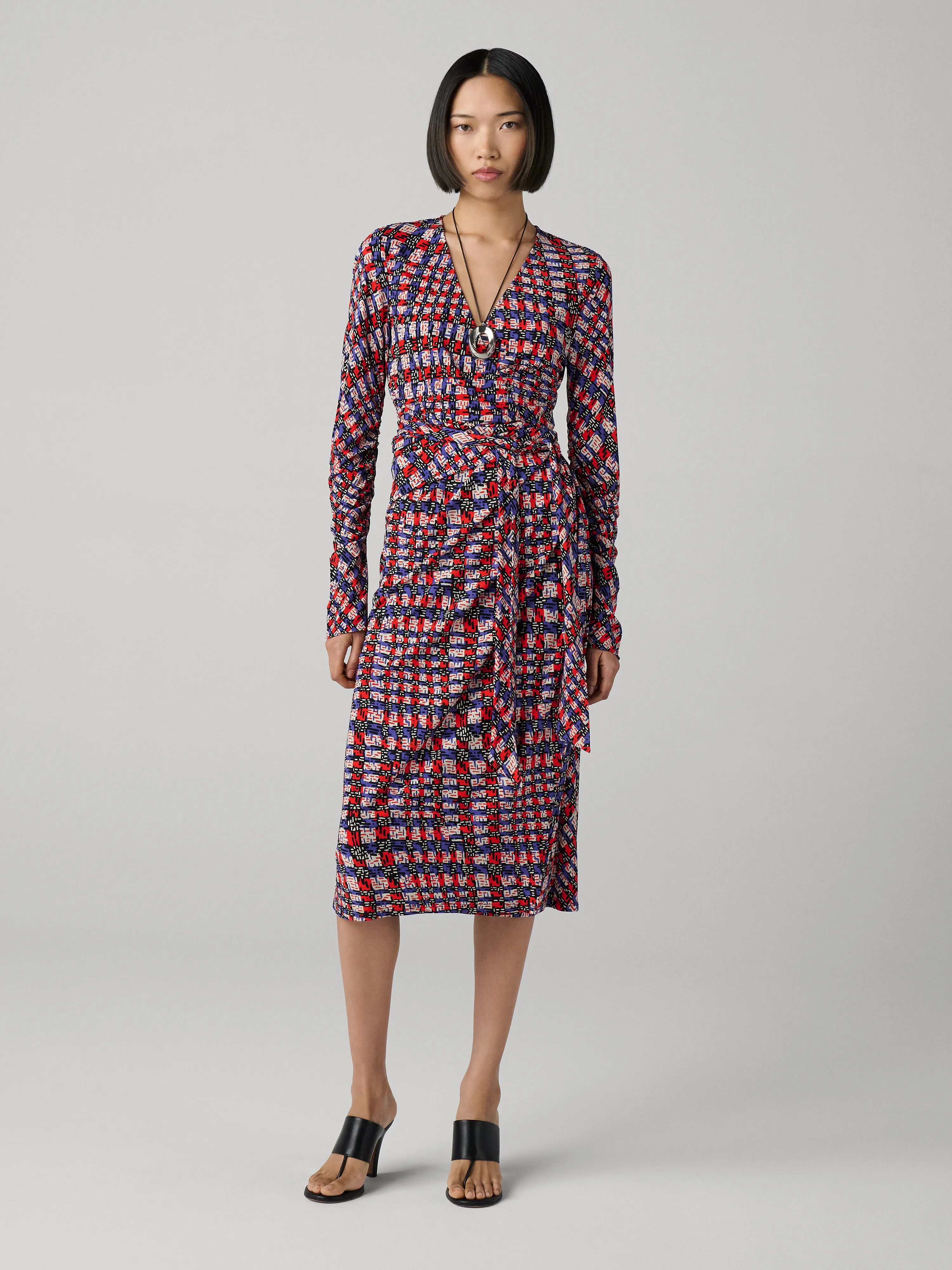 Paisley Long Sleeve Dress sold by Diane Von Furstenberg