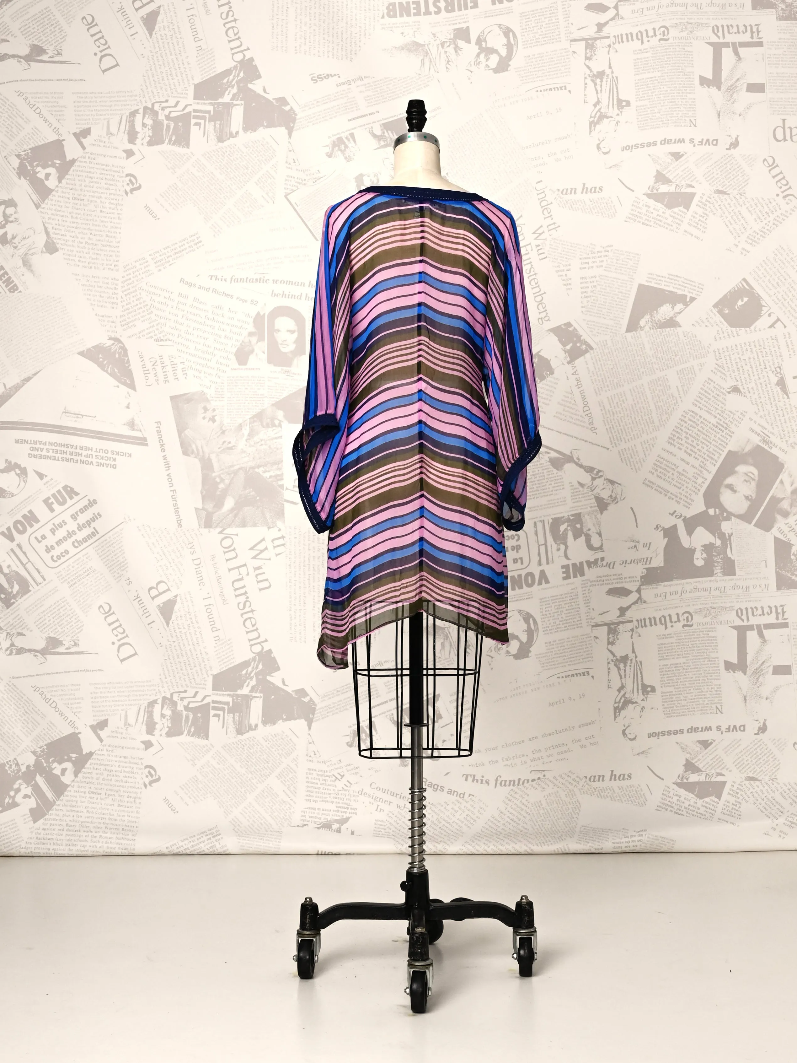 Striped Caftan Shift Dress - DVF Vintage sold by Diane Von Furstenberg product image thumbnail 2