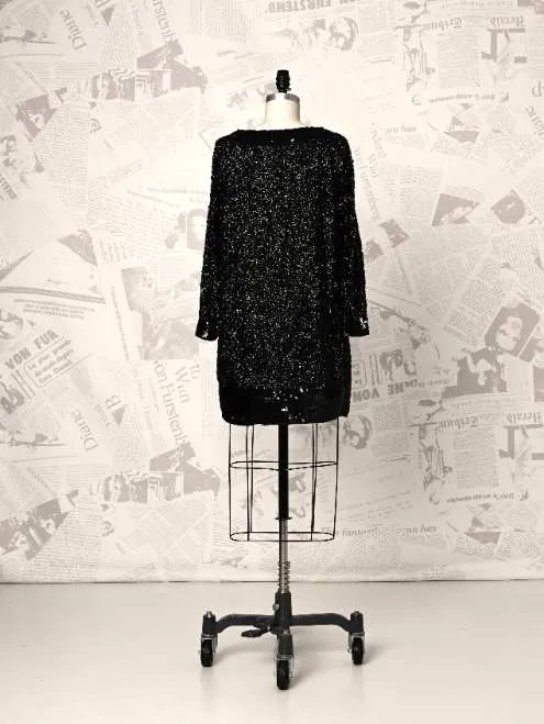 Sequin Long Sleeve Mini Dress - DVF Vintage sold by Diane Von Furstenberg product image thumbnail 2