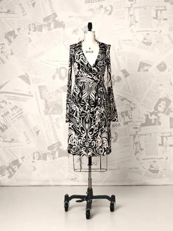 Julie Silk Jersey Wrap Dress - DVF Vintage sold by Diane Von Furstenberg