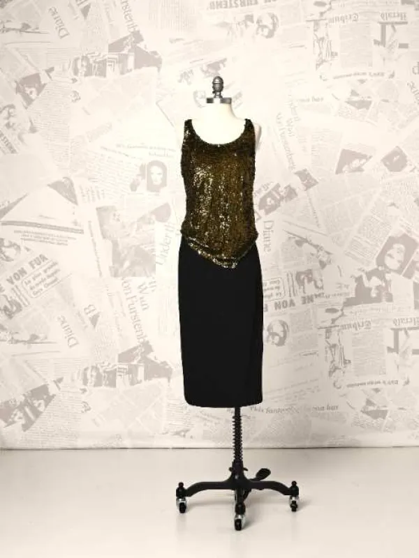 Gold Sequin Tank Top - DVF Vintage sold by Diane Von Furstenberg