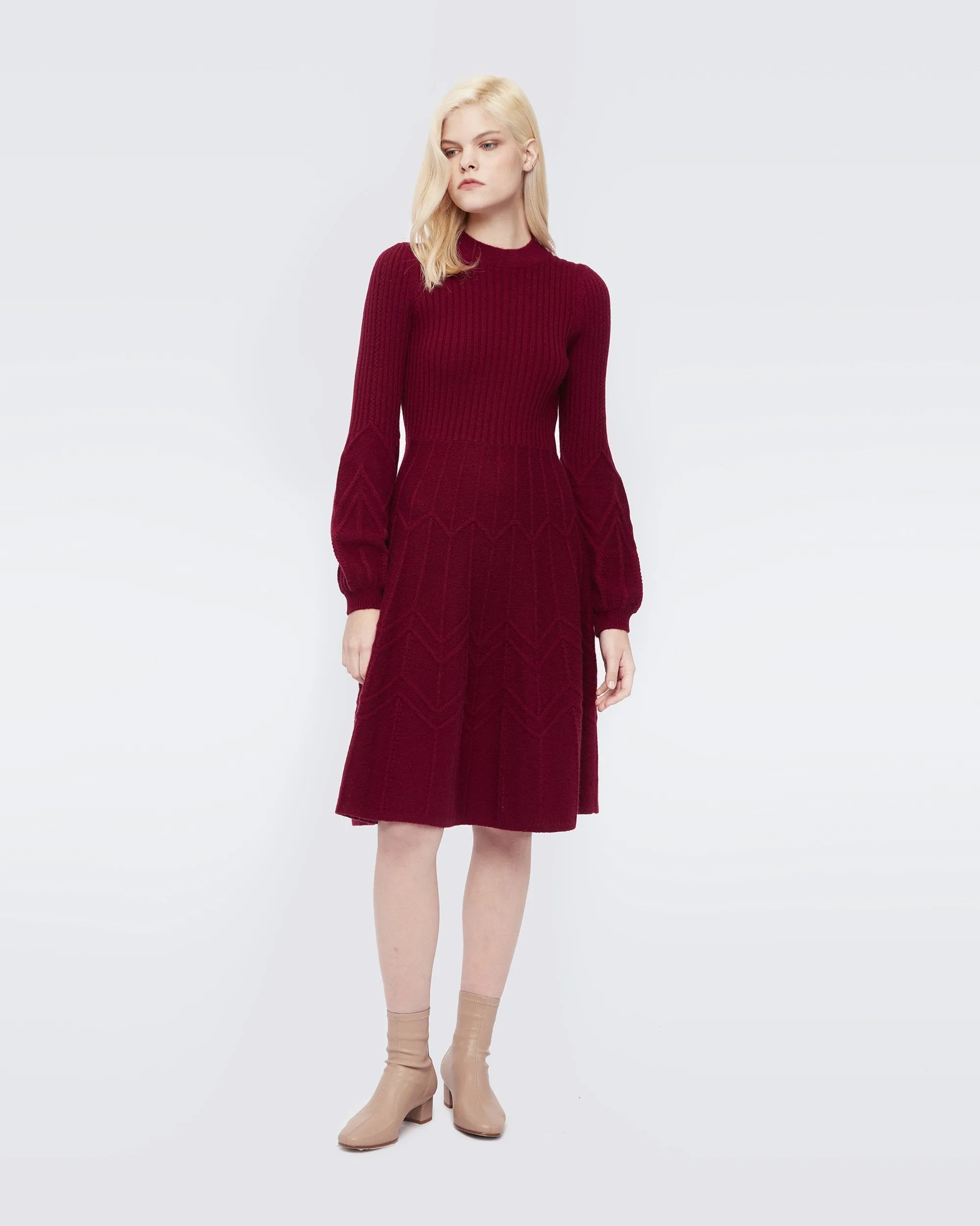 Dillan Knit Knee-Length Dress - DVF Vintage sold by Diane Von Furstenberg product image thumbnail 3