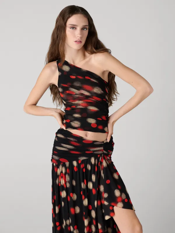 Athena One Shoulder Top made by Diane Von Furstenberg