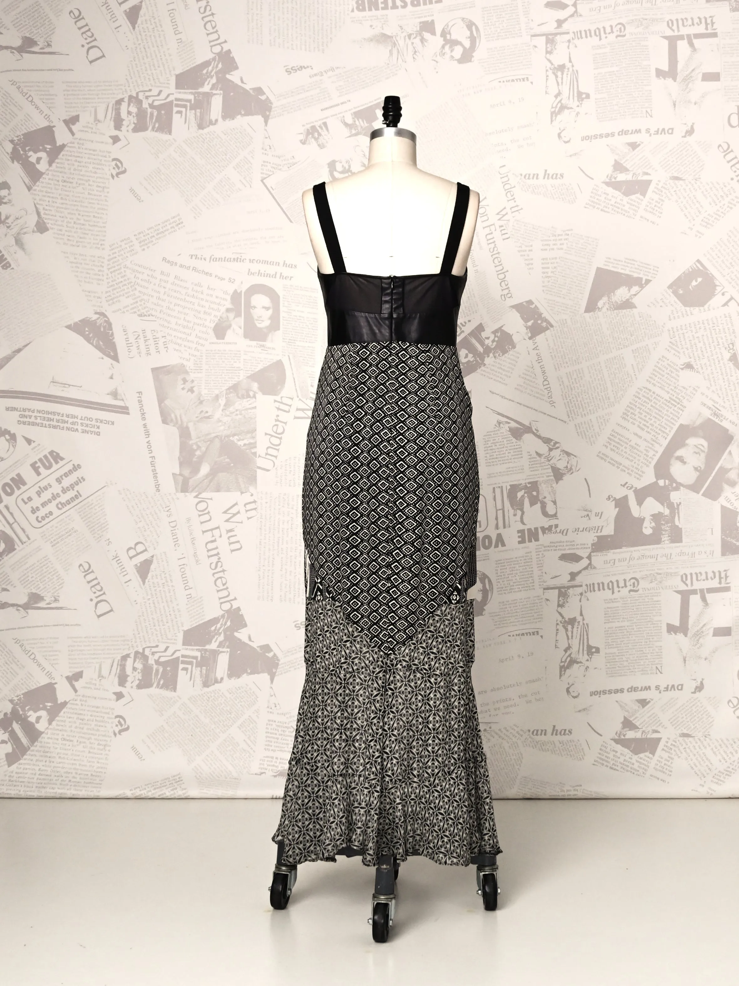 Leather Bust Maxi Dress - DVF Vintage sold by Diane Von Furstenberg product image thumbnail 2