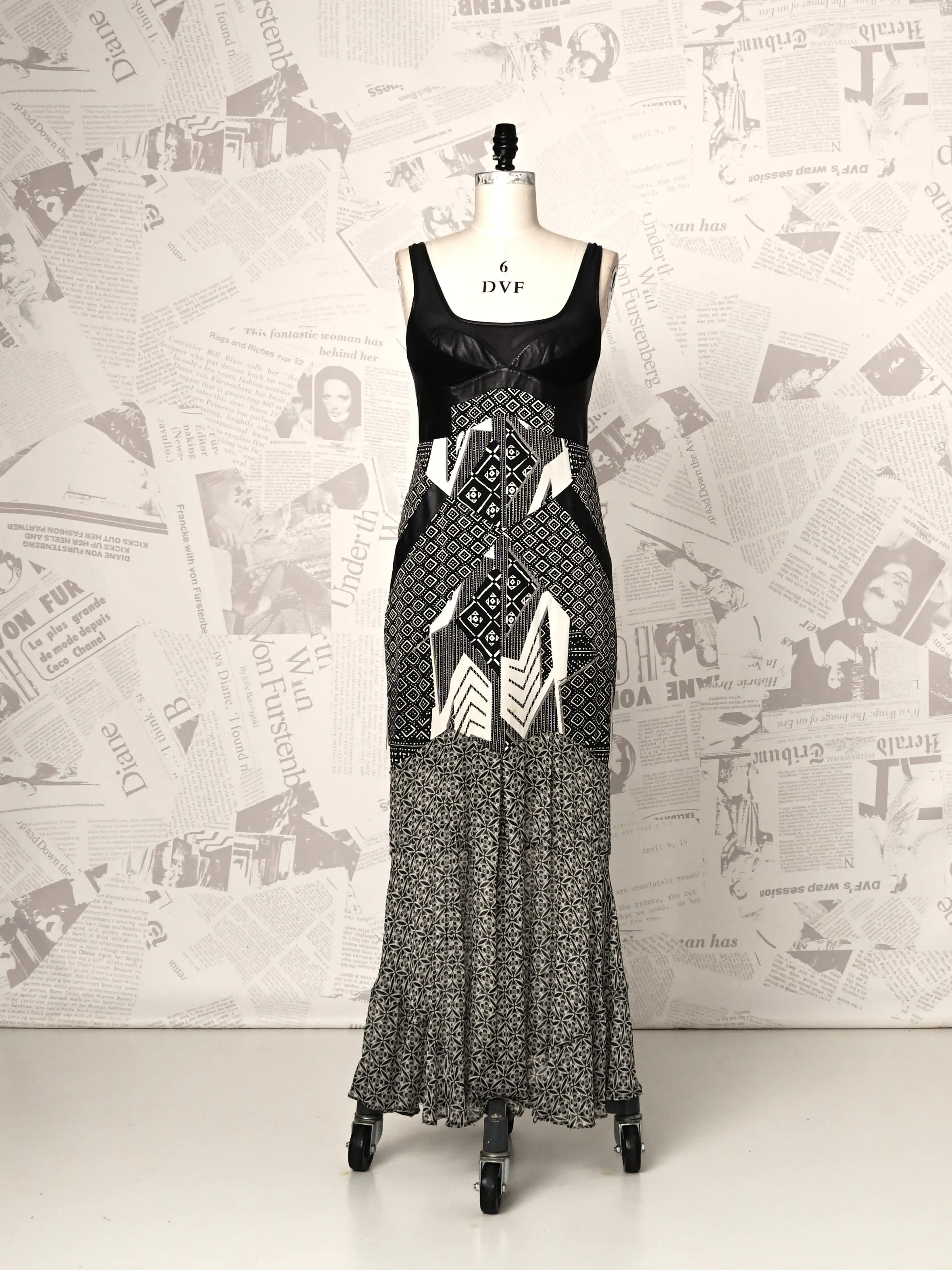 Leather Bust Maxi Dress - DVF Vintage sold by Diane Von Furstenberg