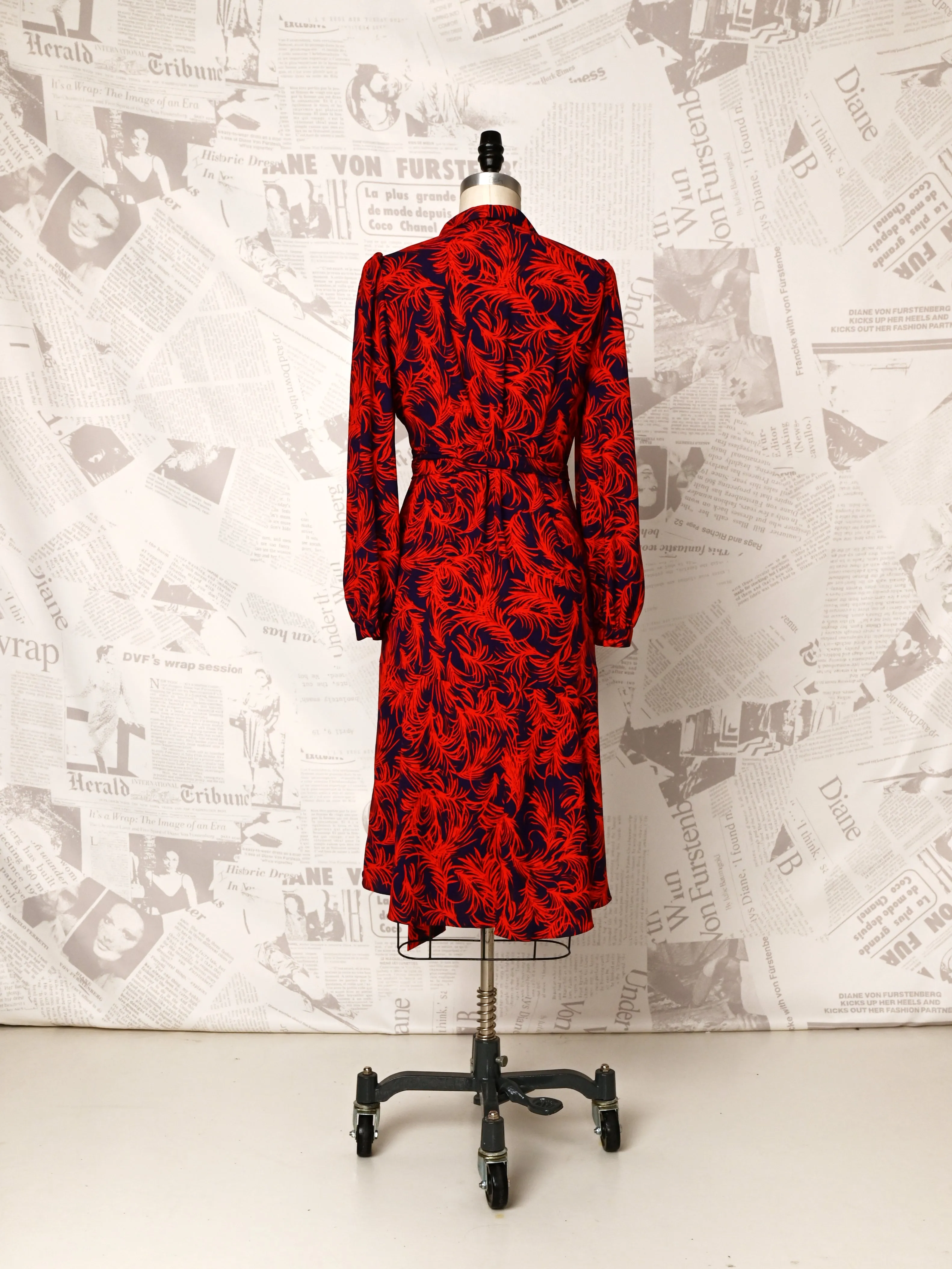 Red Wrap Dress - DVF Vintage sold by Diane Von Furstenberg product image thumbnail 2