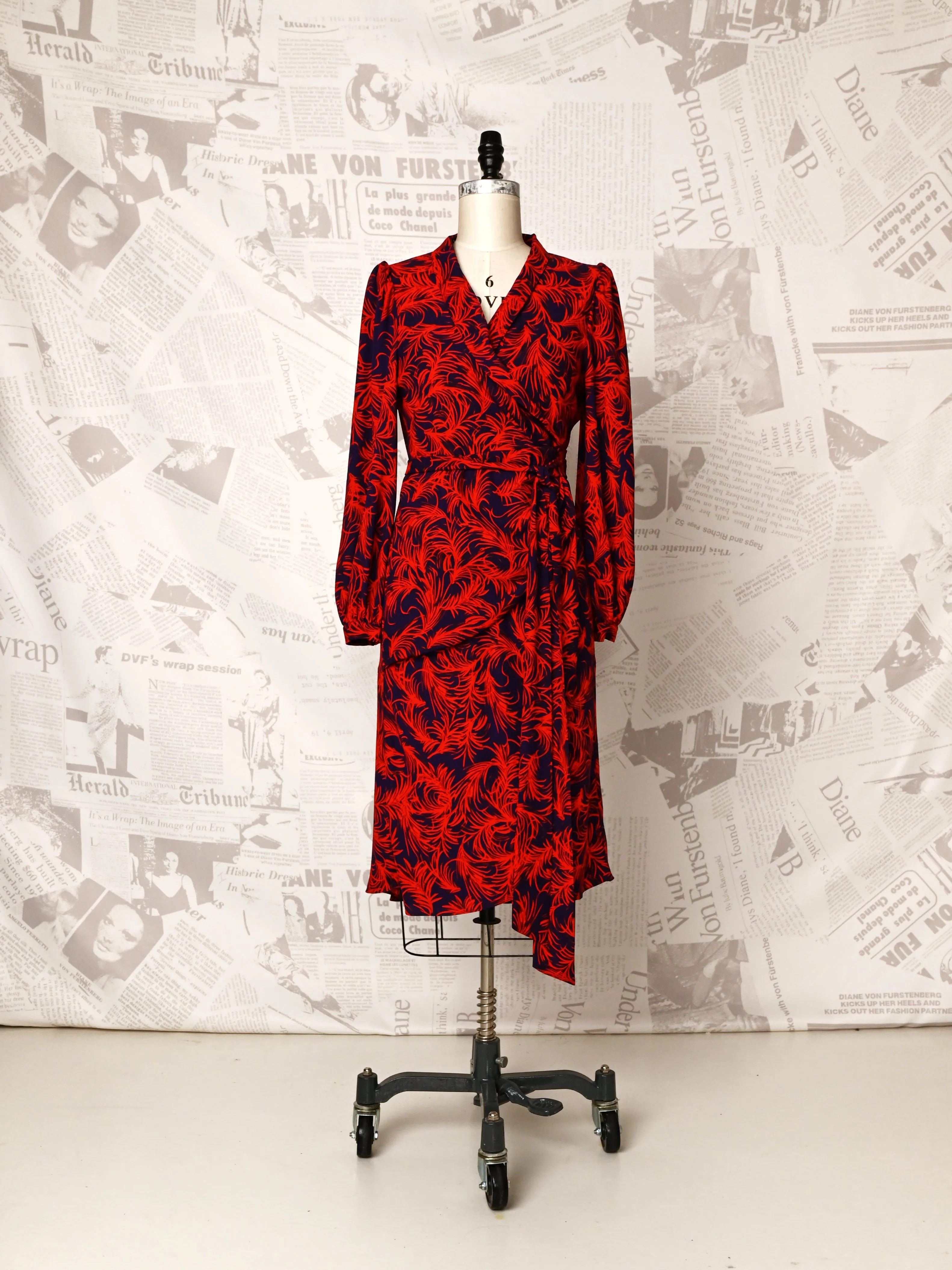 Red Wrap Dress - DVF Vintage sold by Diane Von Furstenberg