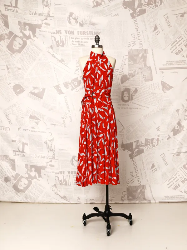 Red Halter Dress - DVF Vintage sold by Diane Von Furstenberg