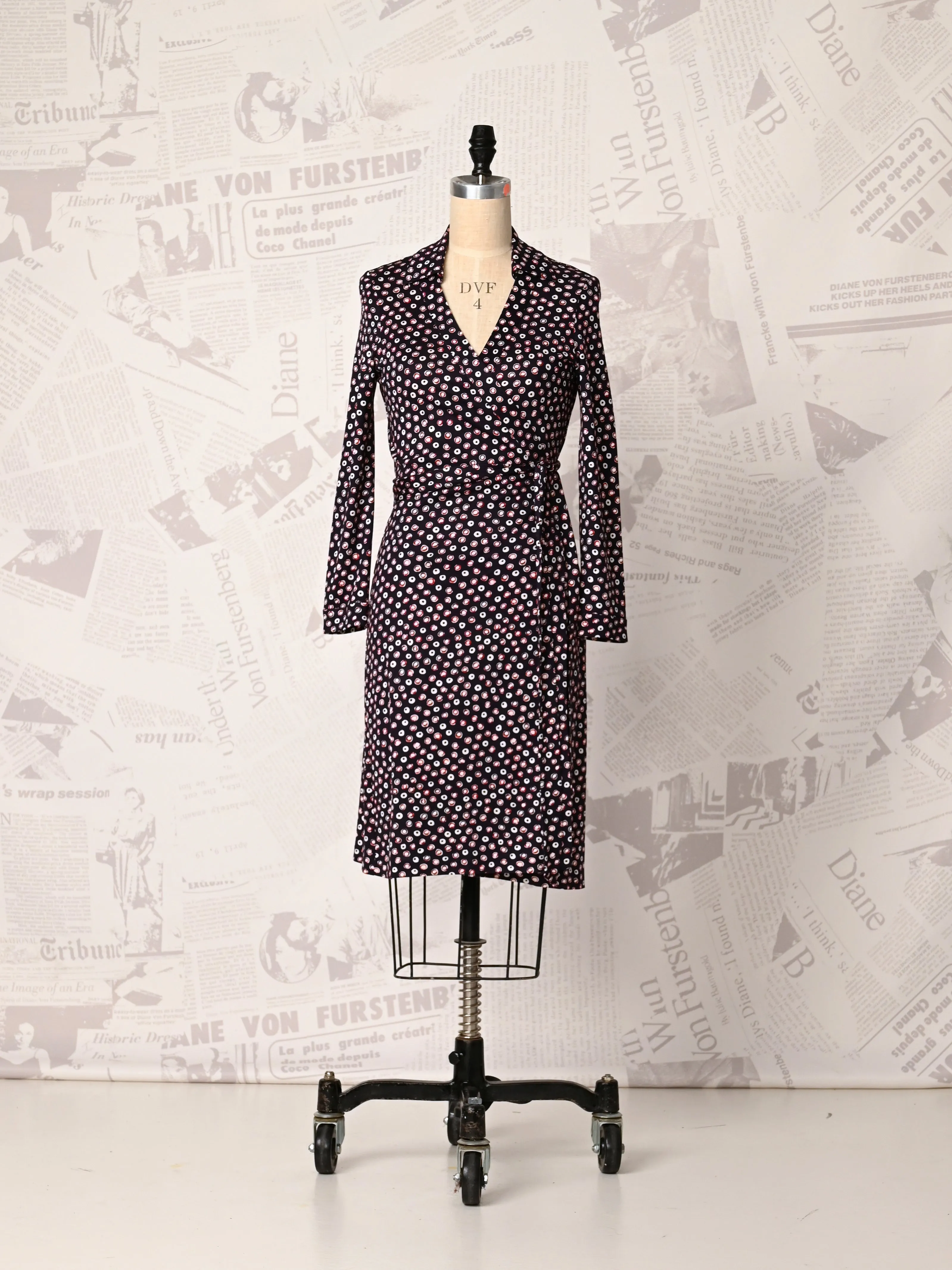 Dotted Jeanne Dress - DVF Vintage sold by Diane Von Furstenberg