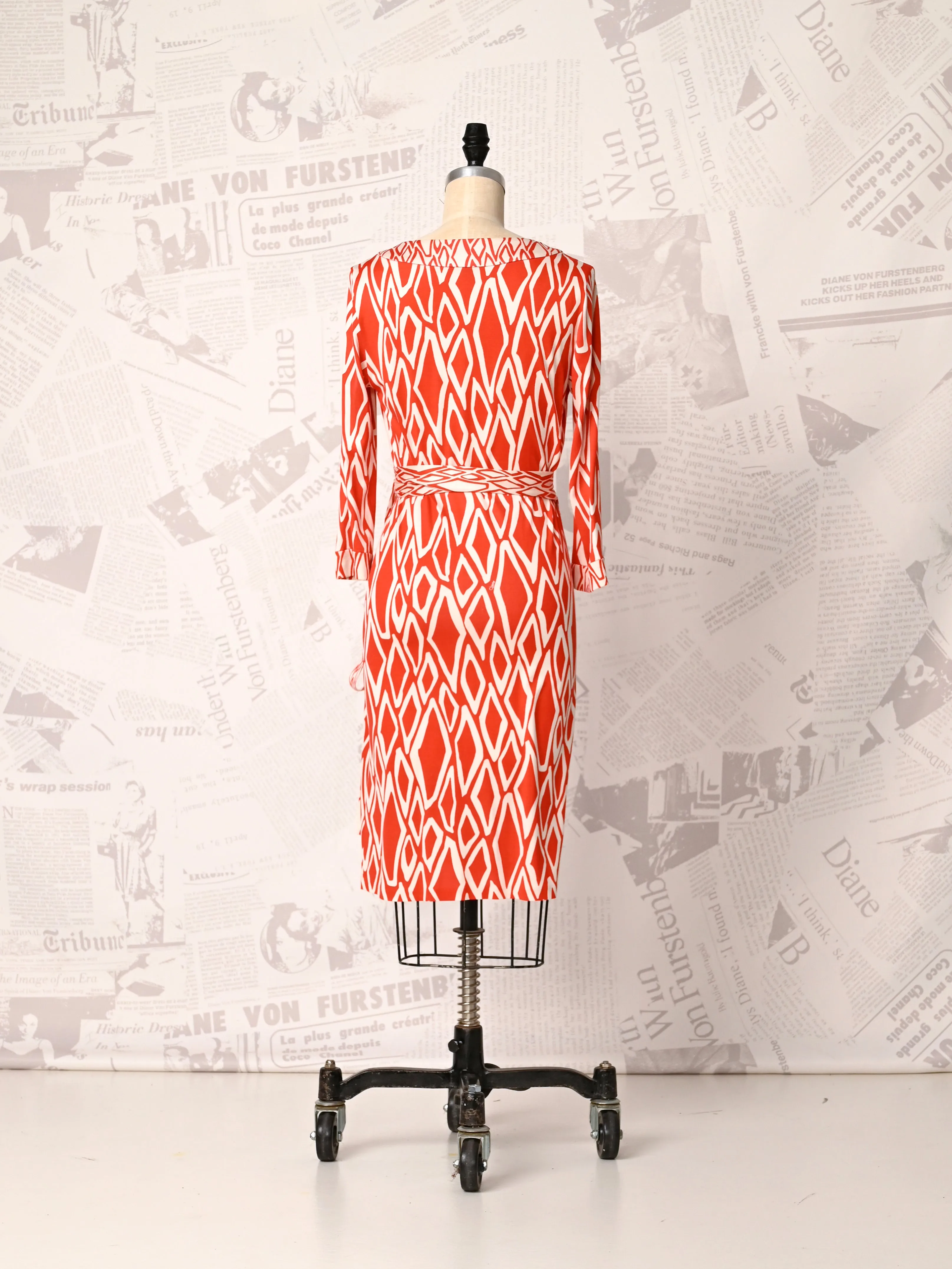 Jeanne Orange Dress - DVF Vintage sold by Diane Von Furstenberg product image thumbnail 2