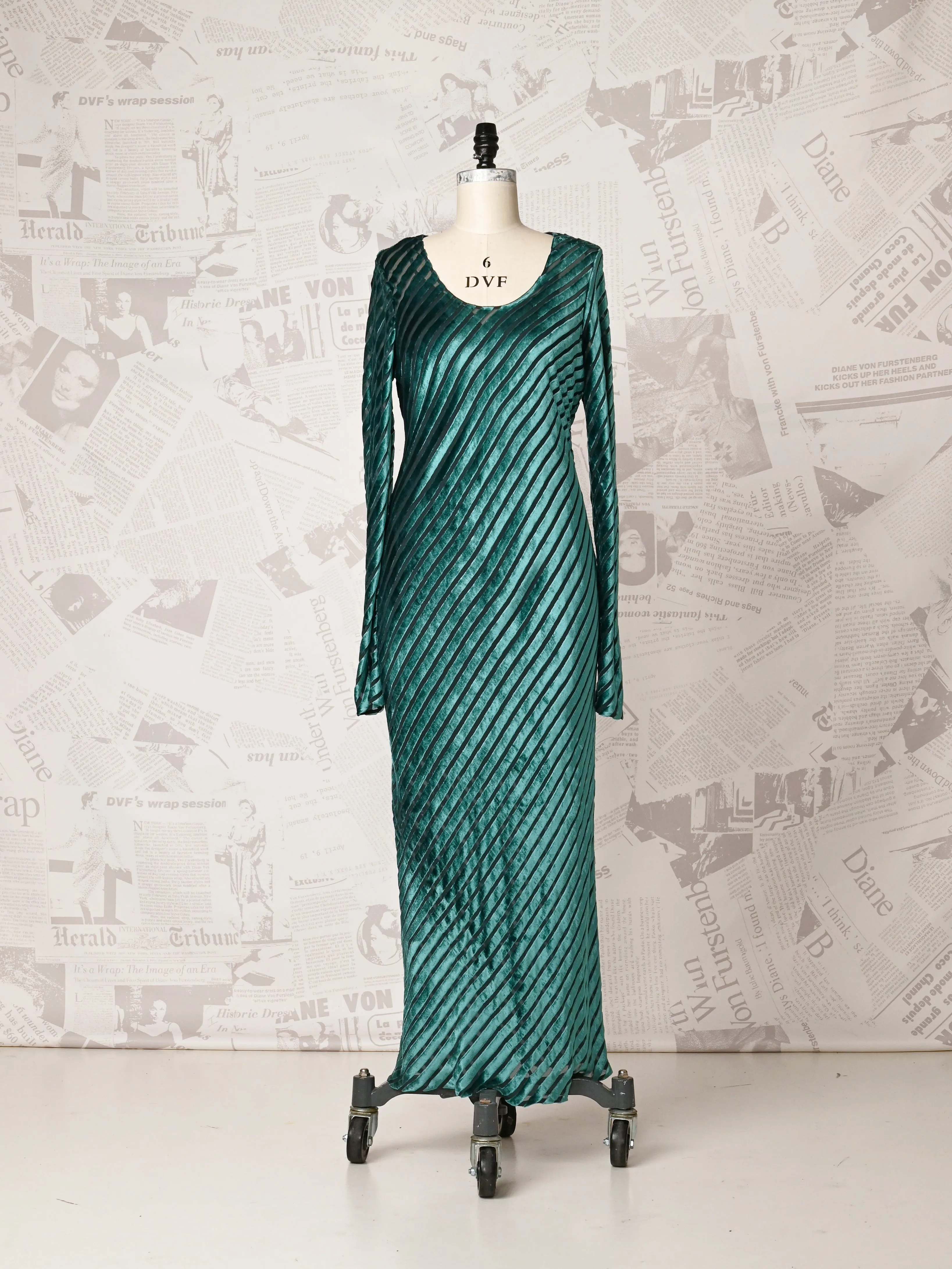 Jade Velvet Gown - DVF Vintage sold by Diane Von Furstenberg
