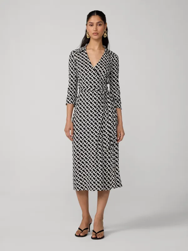 Abigail Silk Jersey Midi Wrap Dress made by Diane Von Furstenberg