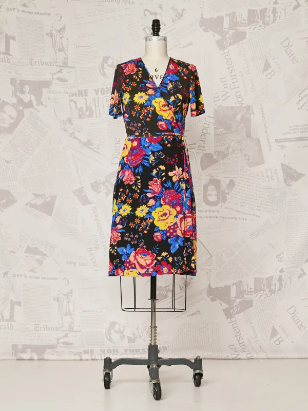 Multicolor Floral Wrap Dress - DVF Vintage made by Diane Von Furstenberg
