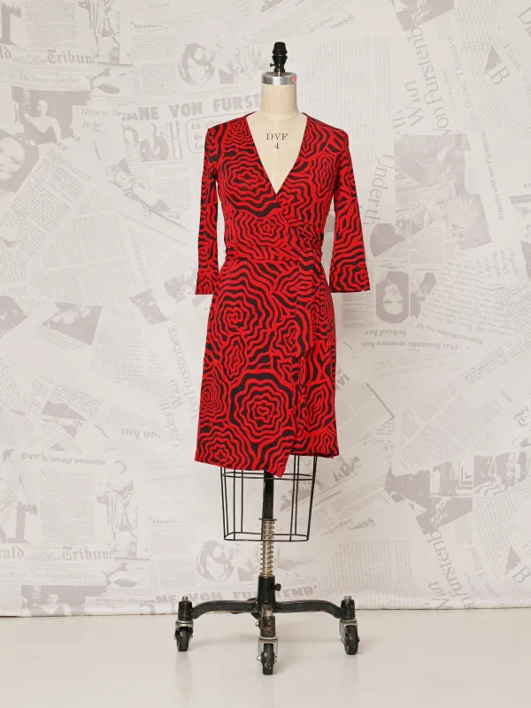 Red Julian Wrap Dress - DVF Vintage made by Diane Von Furstenberg
