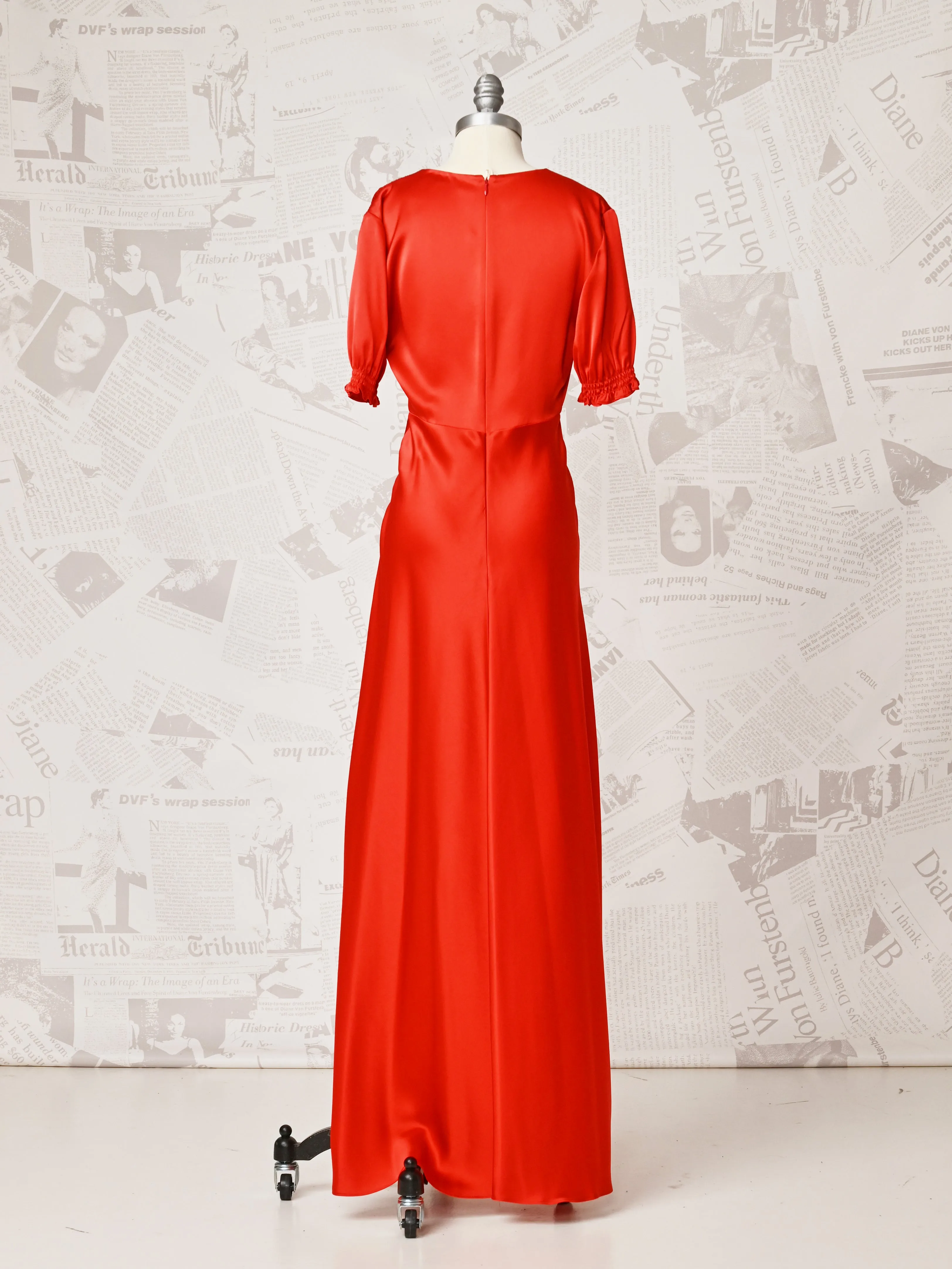 Satin Puff Sleeve Maxi - DVF Vintage sold by Diane Von Furstenberg product image thumbnail 2