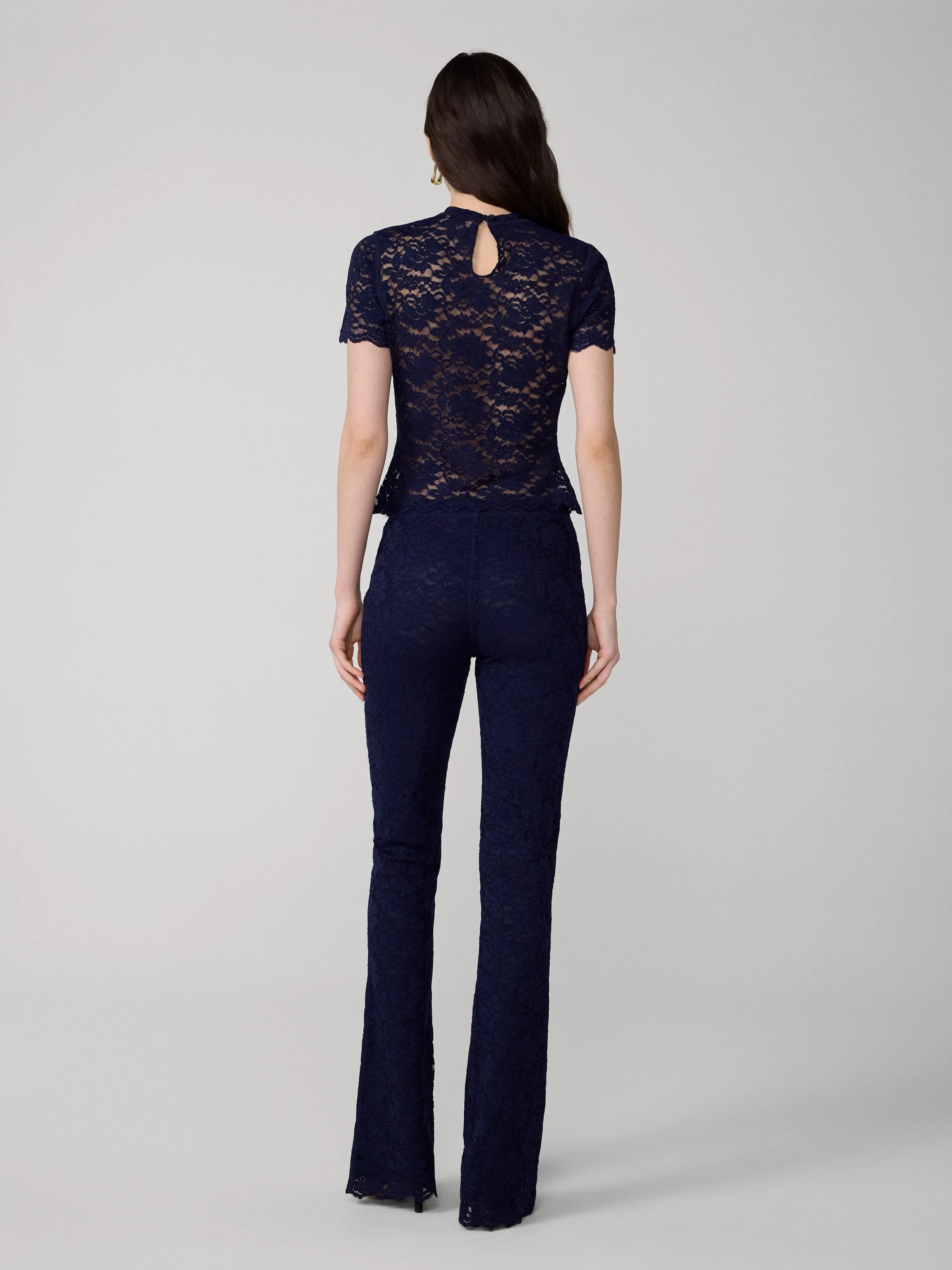 Perfect Short Sleeve Lace Top sold by Diane Von Furstenberg product image thumbnail 3