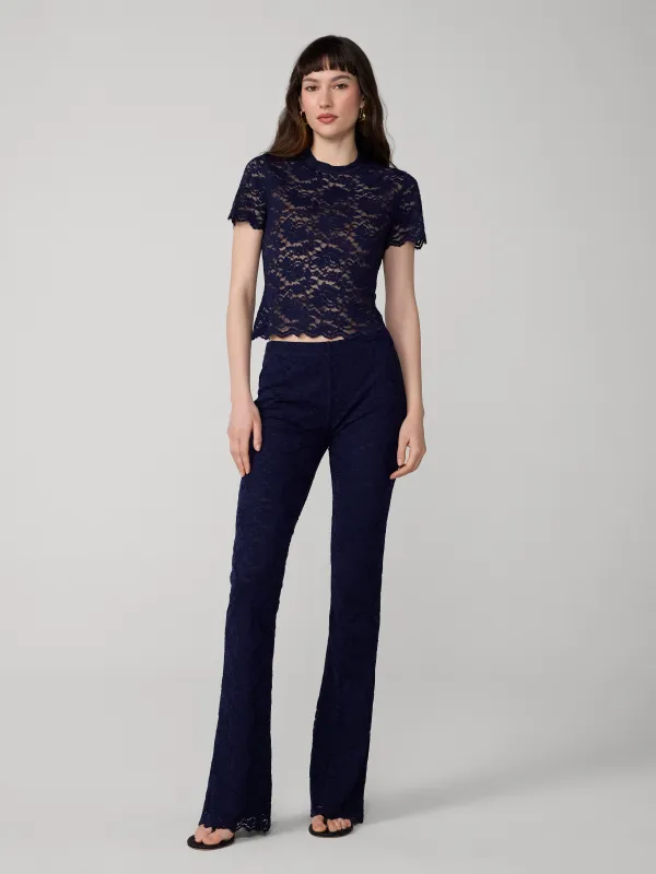 Perfect Short Sleeve Lace Top made by Diane Von Furstenberg