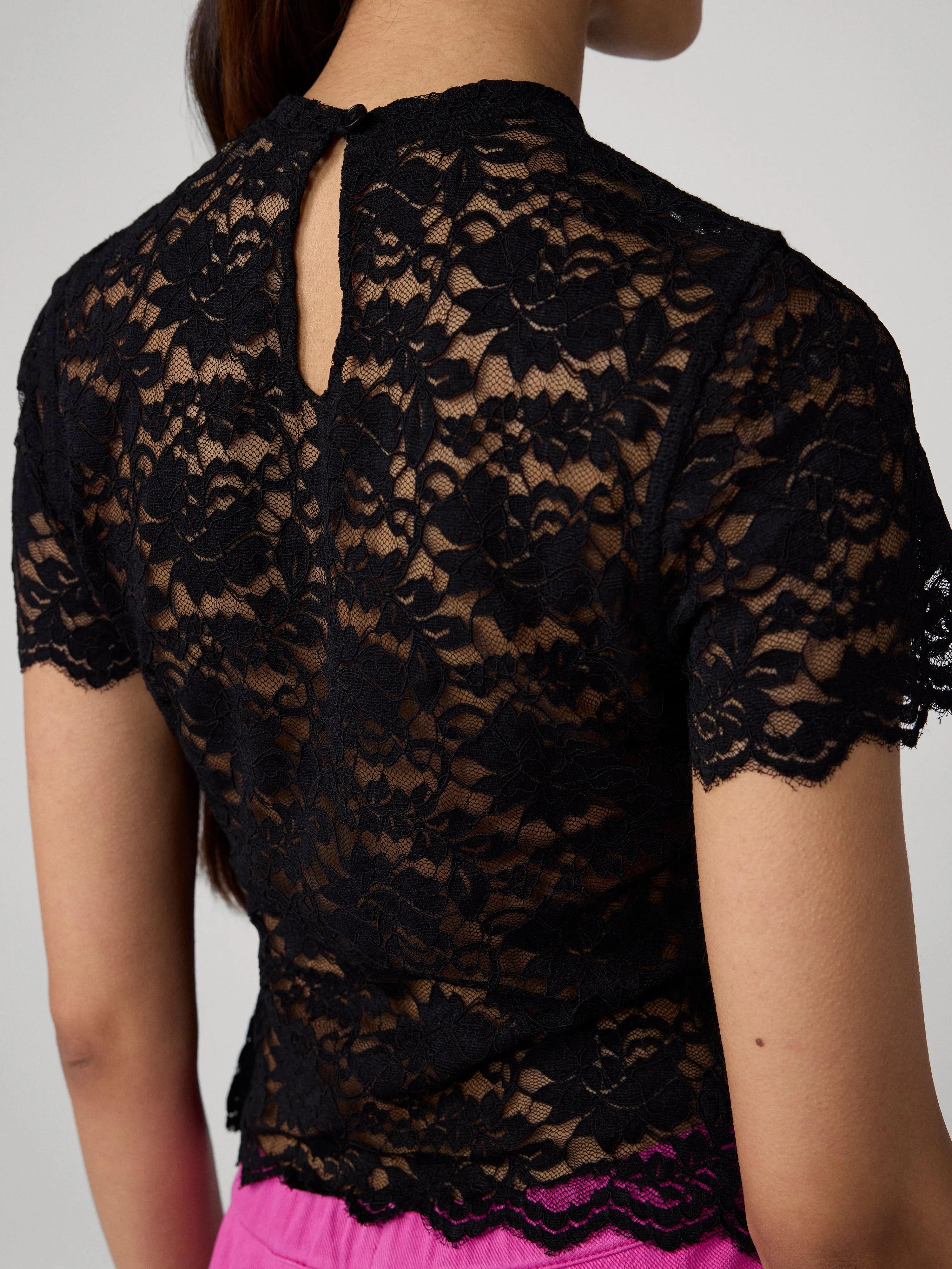 Perfect Short Sleeve Lace Top sold by Diane Von Furstenberg product image thumbnail 2