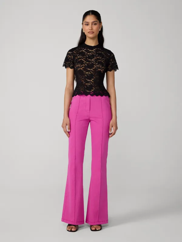 Perfect Short Sleeve Lace Top made by Diane Von Furstenberg
