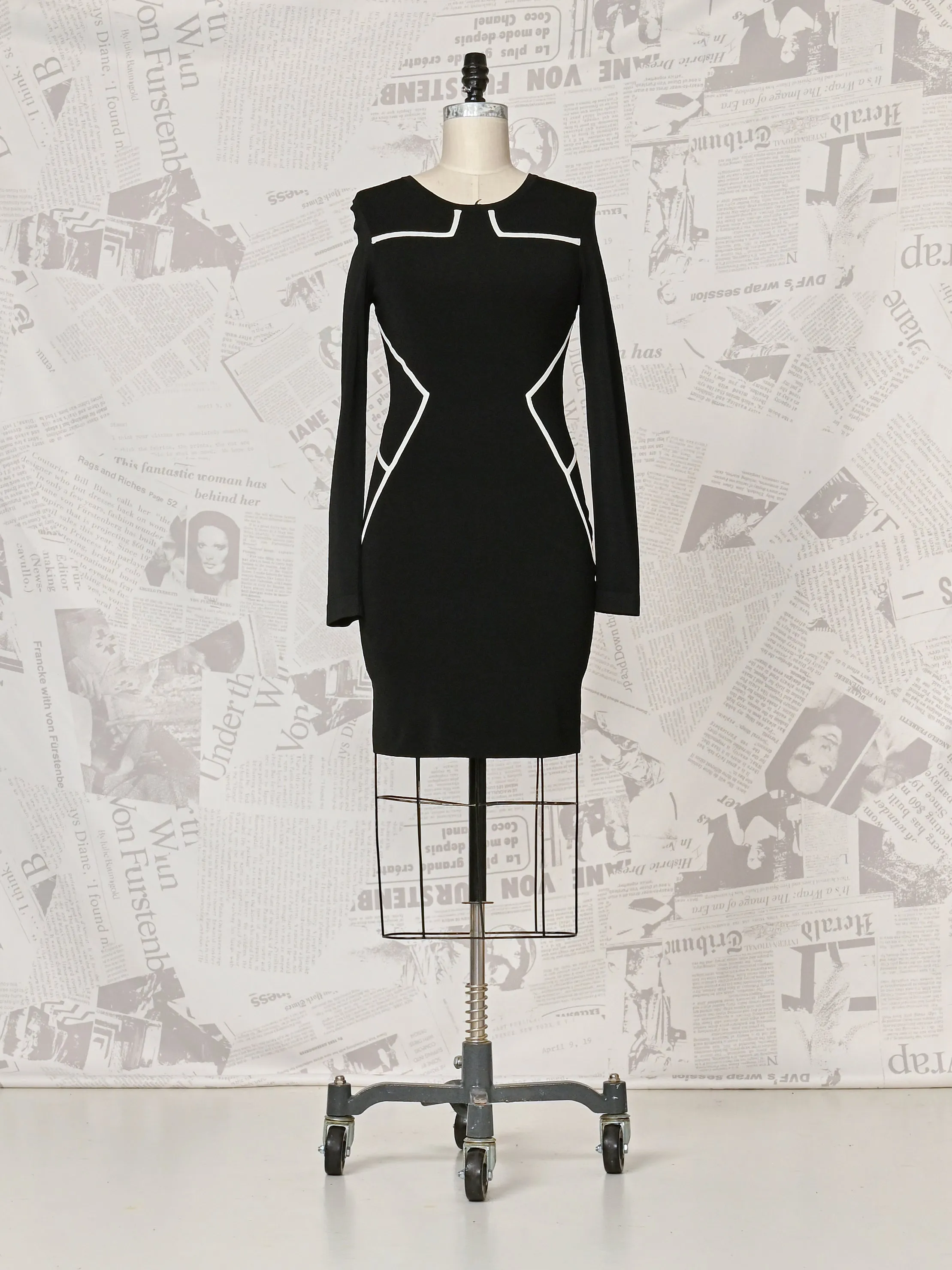 Knit Contrast Dress - DVF Vintage sold by Diane Von Furstenberg