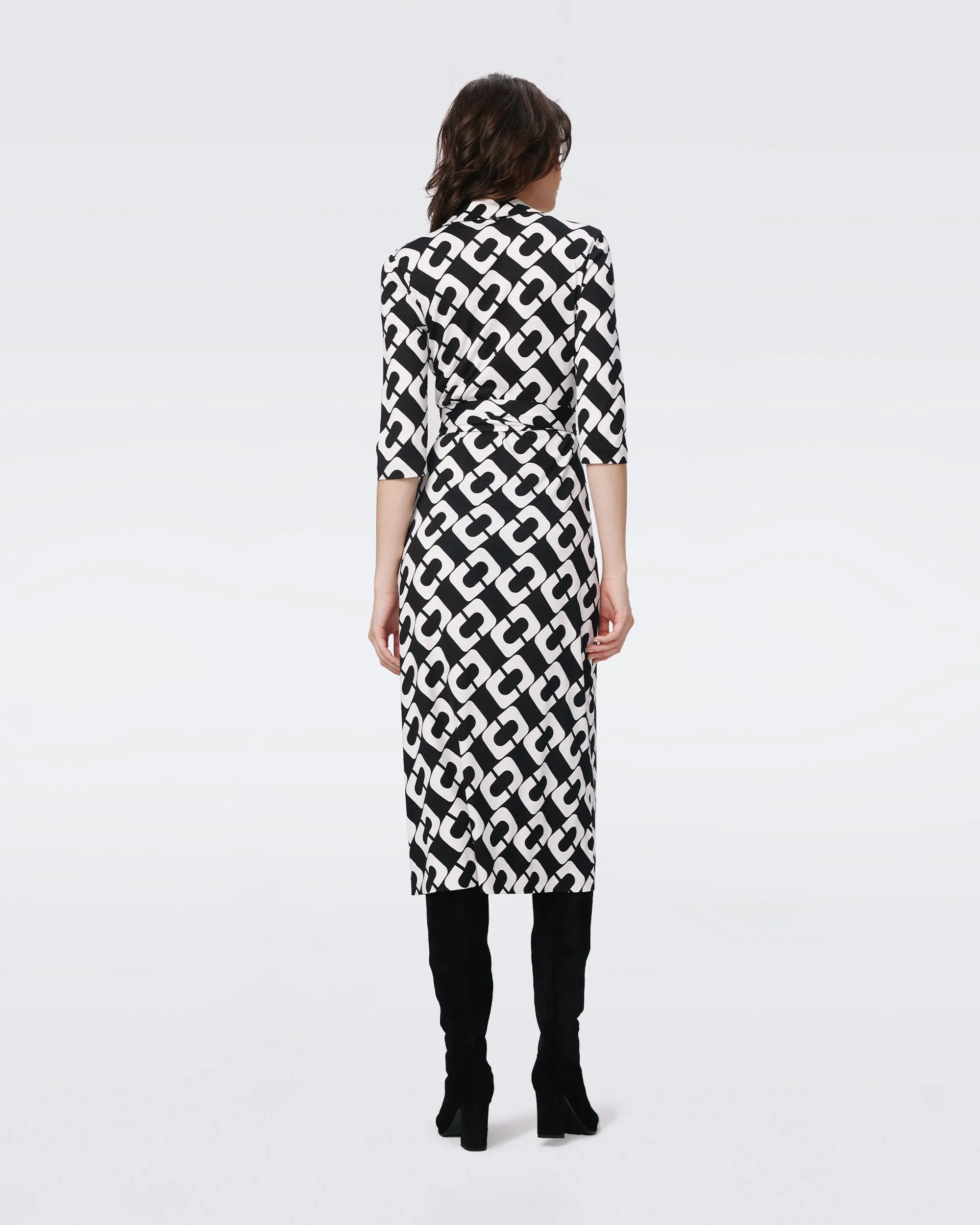 Abigail Silk Jersey Midi Wrap Dress sold by Diane Von Furstenberg product image thumbnail 3