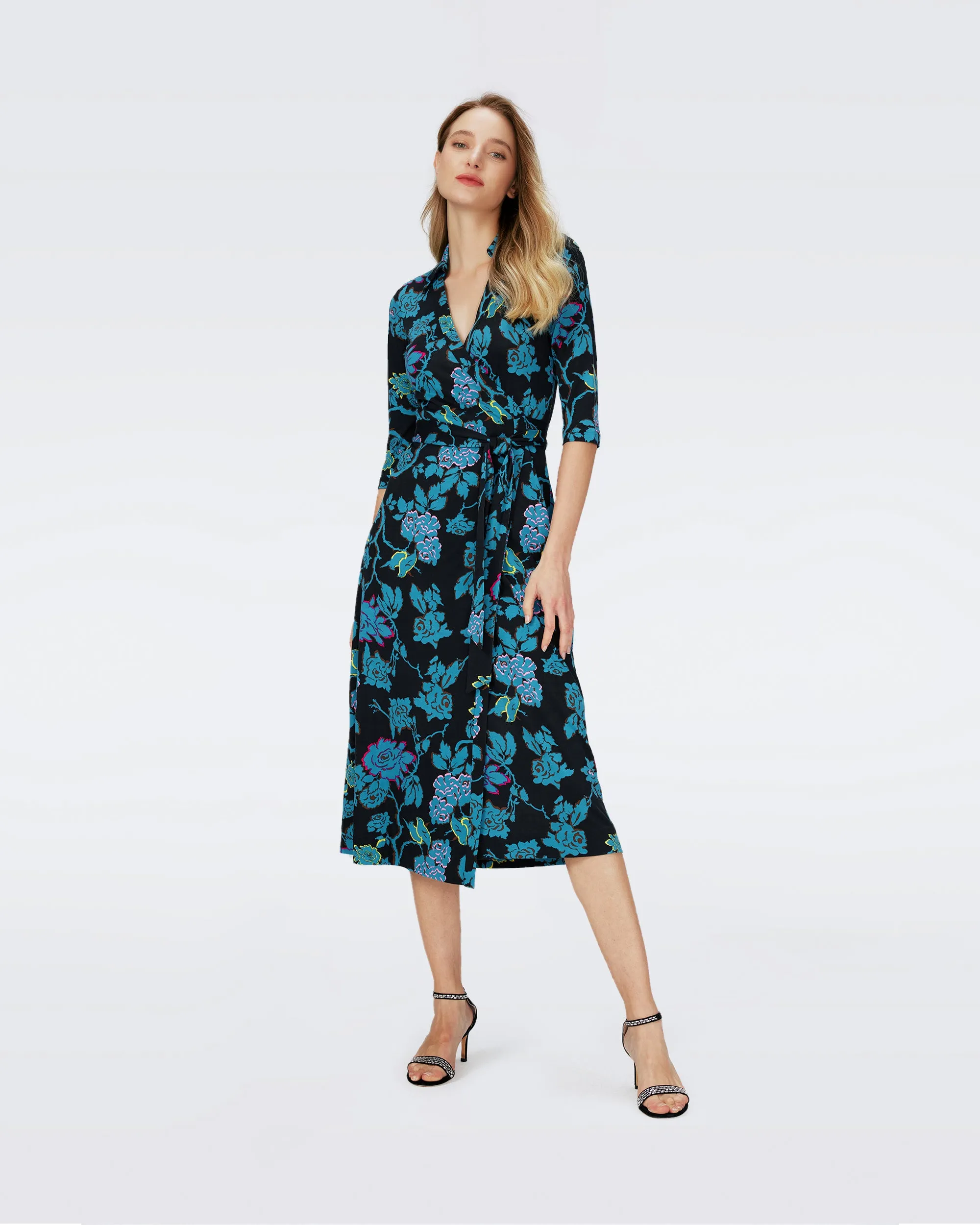 Abigail Silk Jersey Midi Wrap Dress sold by Diane Von Furstenberg product image thumbnail 5