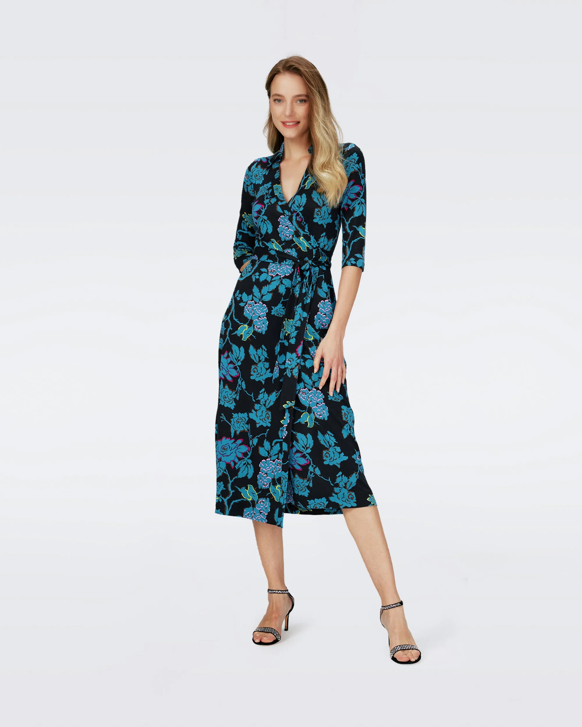 Abigail Silk Jersey Midi Wrap Dress sold by Diane Von Furstenberg