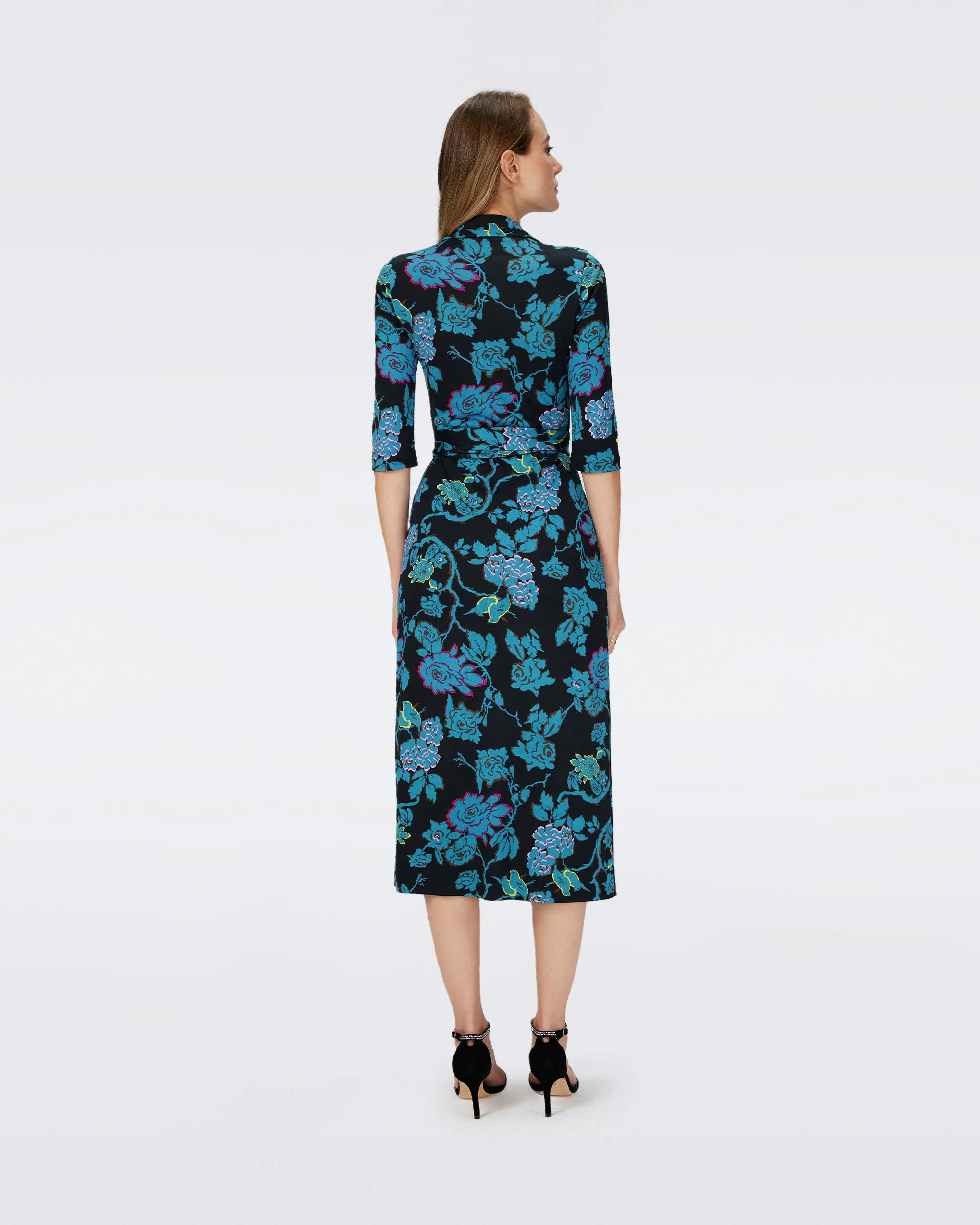 Abigail Silk Jersey Midi Wrap Dress sold by Diane Von Furstenberg product image thumbnail 3