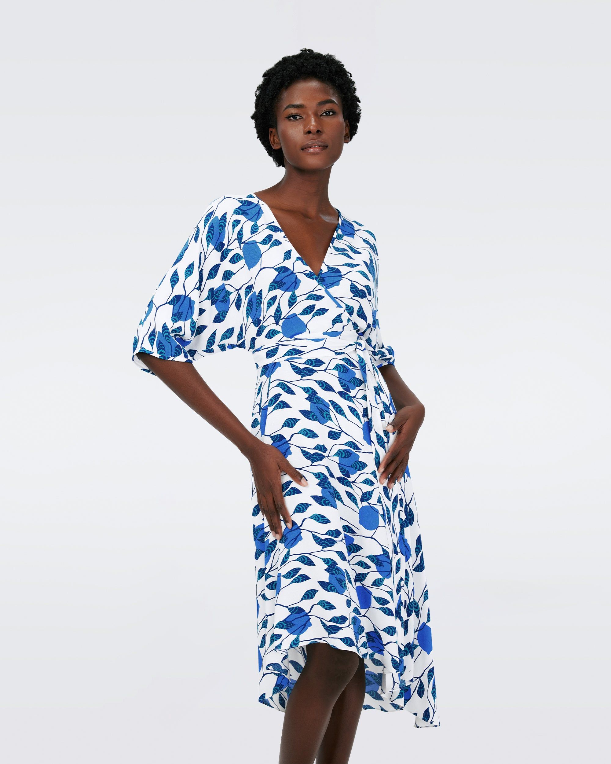 Eloise Faux Wrap Midi Dress sold by Diane Von Furstenberg