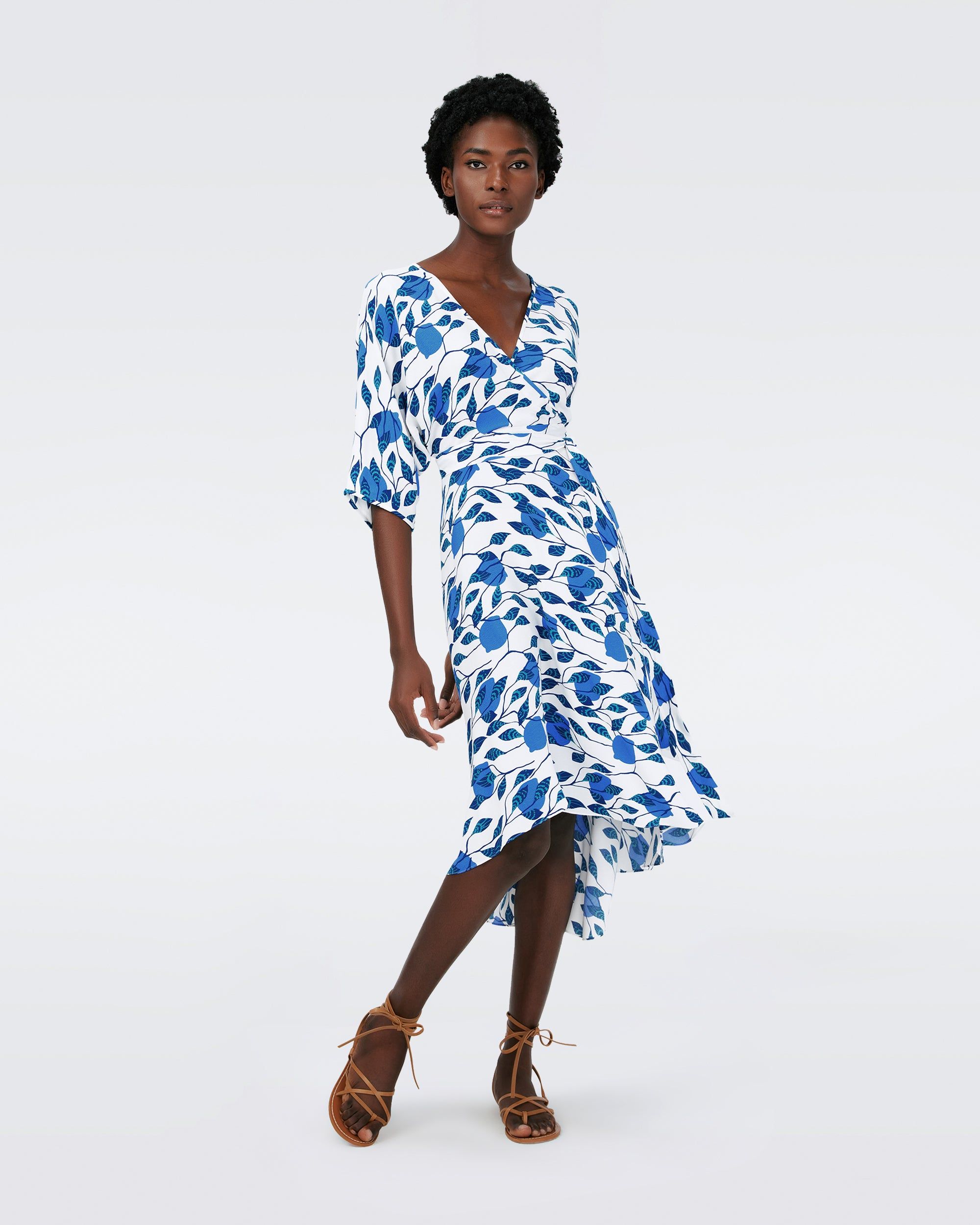 Eloise Faux Wrap Midi Dress sold by Diane Von Furstenberg product image thumbnail 5