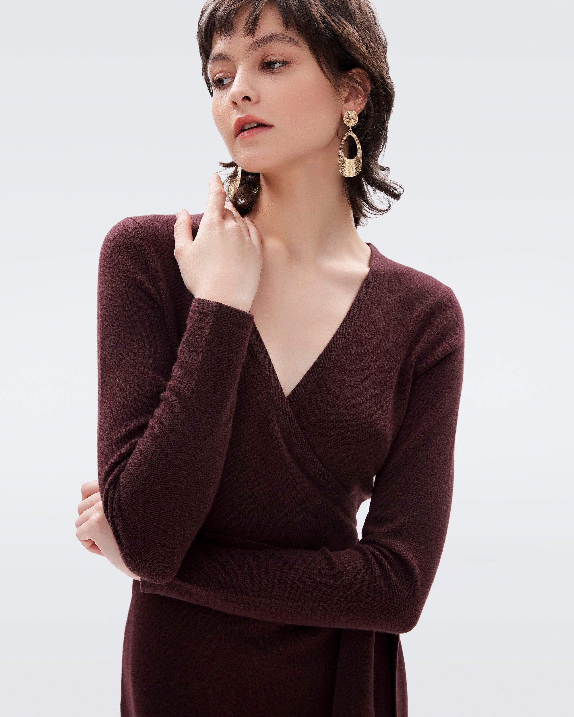 Linda Wool-Cashmere Wrap Dress sold by Diane Von Furstenberg product image thumbnail 2
