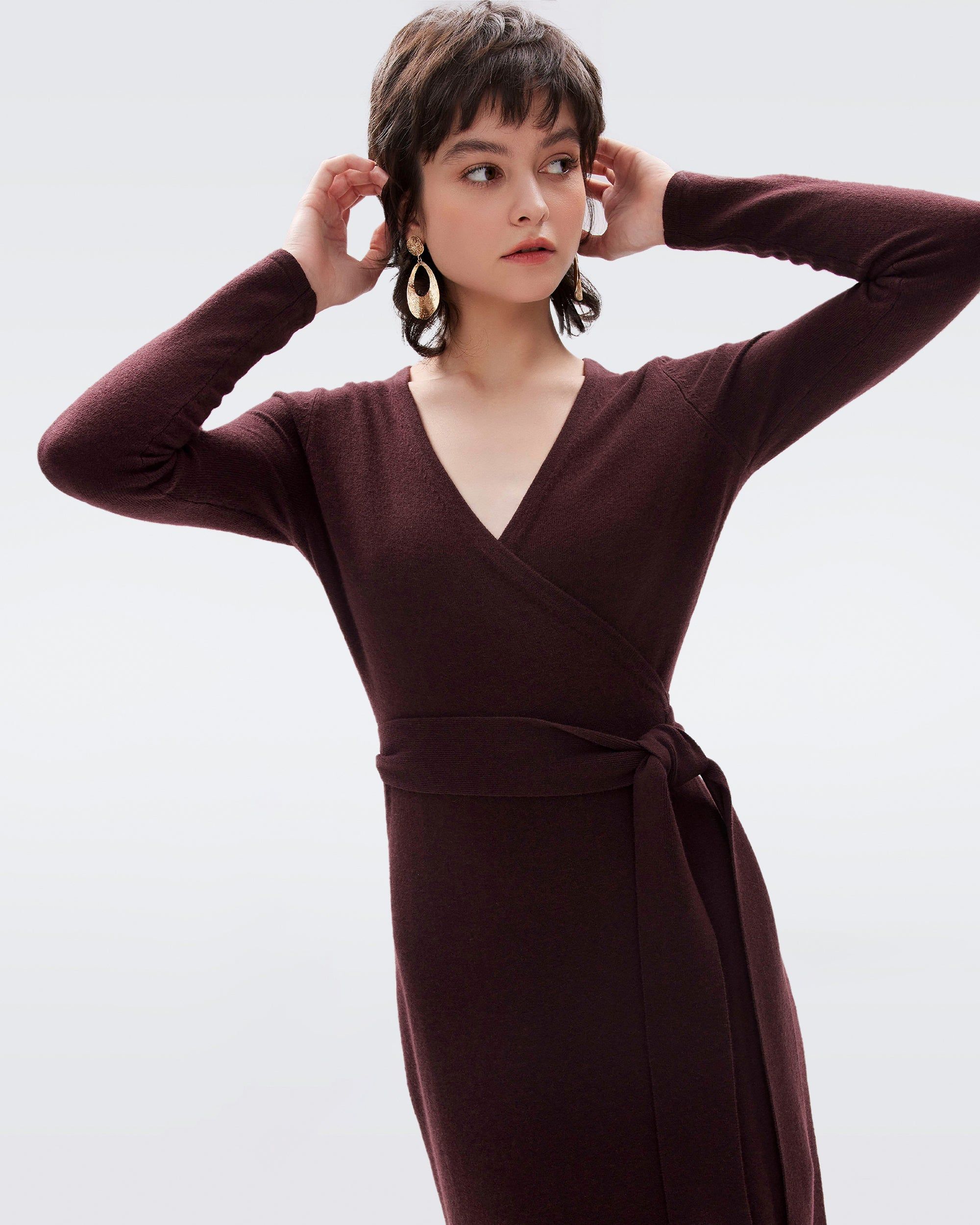 Linda Wool-Cashmere Wrap Dress sold by Diane Von Furstenberg product image thumbnail 5